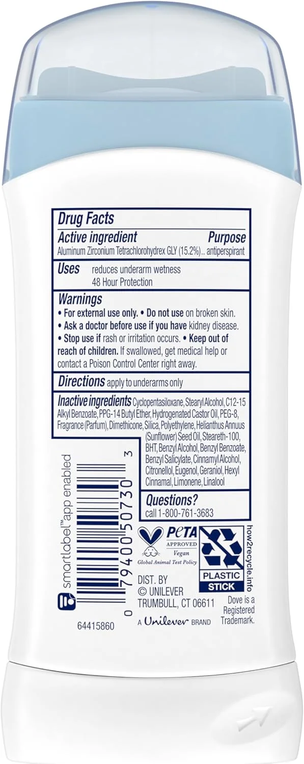 استیک ضد تعریق و دئودورانت زنانه داو مدل Invisible Solid، رایحه Original Clean، محافظت در برابر تعریق و بوی زیر بغل در تمام طول روز، 74 گرم، بسته 2 عددی