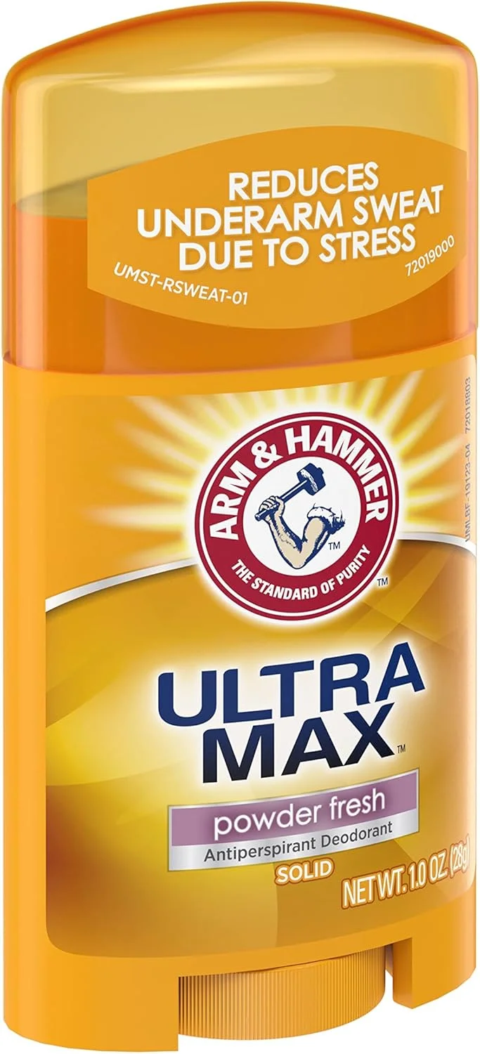 مام ضد تعریق و خوشبو کننده آرم اند همر Ultramax مدل Powder Fresh جامد 28 گرمی بسته 6 عددی مام ضد تعریق و خوشبو کننده آرم اند همر Ultramax مدل Powder Fresh جامد 28 گرمی بسته 6 عددی