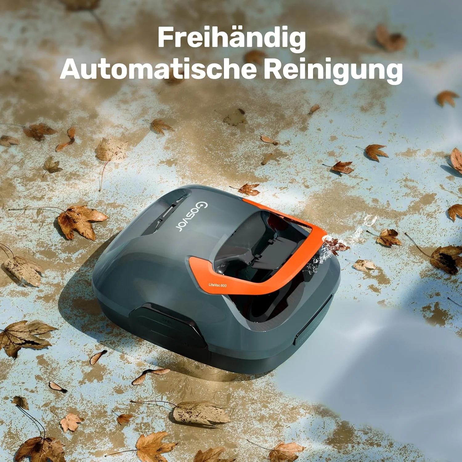 ربات استخر Gosvor، جاروبرقی استخر باتری دار، 90 دقیقه تمیز کردن، پارک خودکار، مناسب برای استخرهای رو باز تا 80 متر مربع