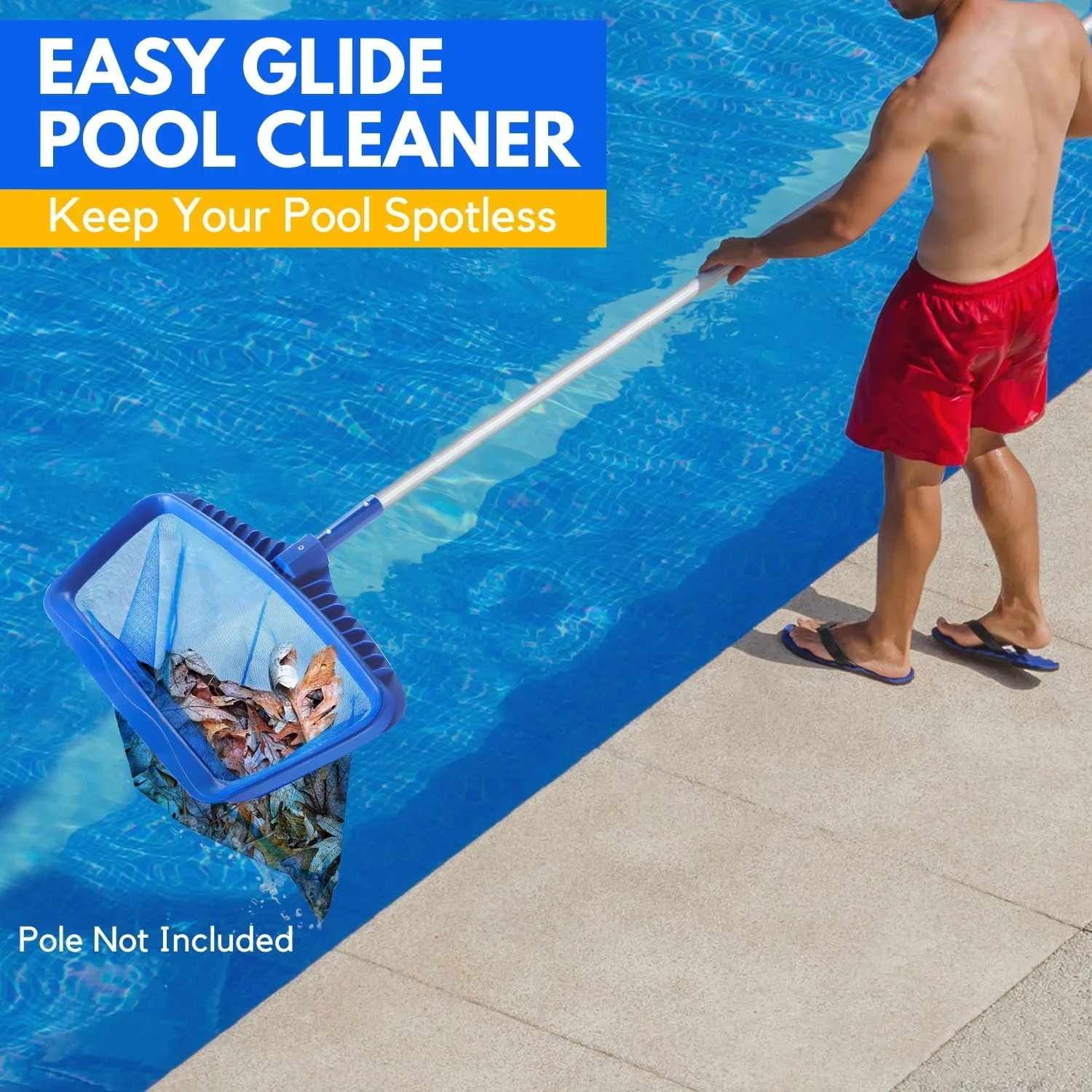 تور استخر Flexzion، تور حرفه ای برای تمیز کردن استخر، جکوزی، برگ جمع کن، توری ظریف، لوازم جانبی جایگزین برای استخرهای رو باز، وان آب گرم، حوضچه های کوچک و فواره ها