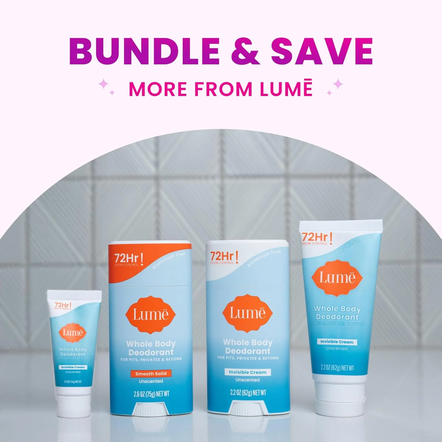 LUME (Unscented) - Natural Solid Deodorant Stick - Whole Body Deodorant - Aluminium-Free, Baking Soda-Free, Hypoallergenic, Safe For Sensitive Skin - 77ml Solid Stick (Unscented) LUME (Unscented) - Natural Solid Deodorant Stick - Whole Body Deodorant - Aluminium-Free, Baking Soda-Free, Hypoallergenic, Safe For Sensitive Skin - 77ml Solid Stick (Unscented)