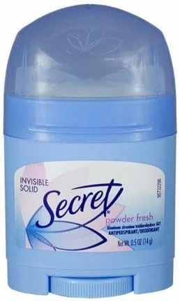 Secret Invisible Solid Antiperspirant and Deodorant, Powder Fresh, 0.5 Ounce Travel Size (Pack of 6) Secret Invisible Solid Antiperspirant and Deodorant, Powder Fresh, 0.5 Ounce Travel Size (Pack of 6)
