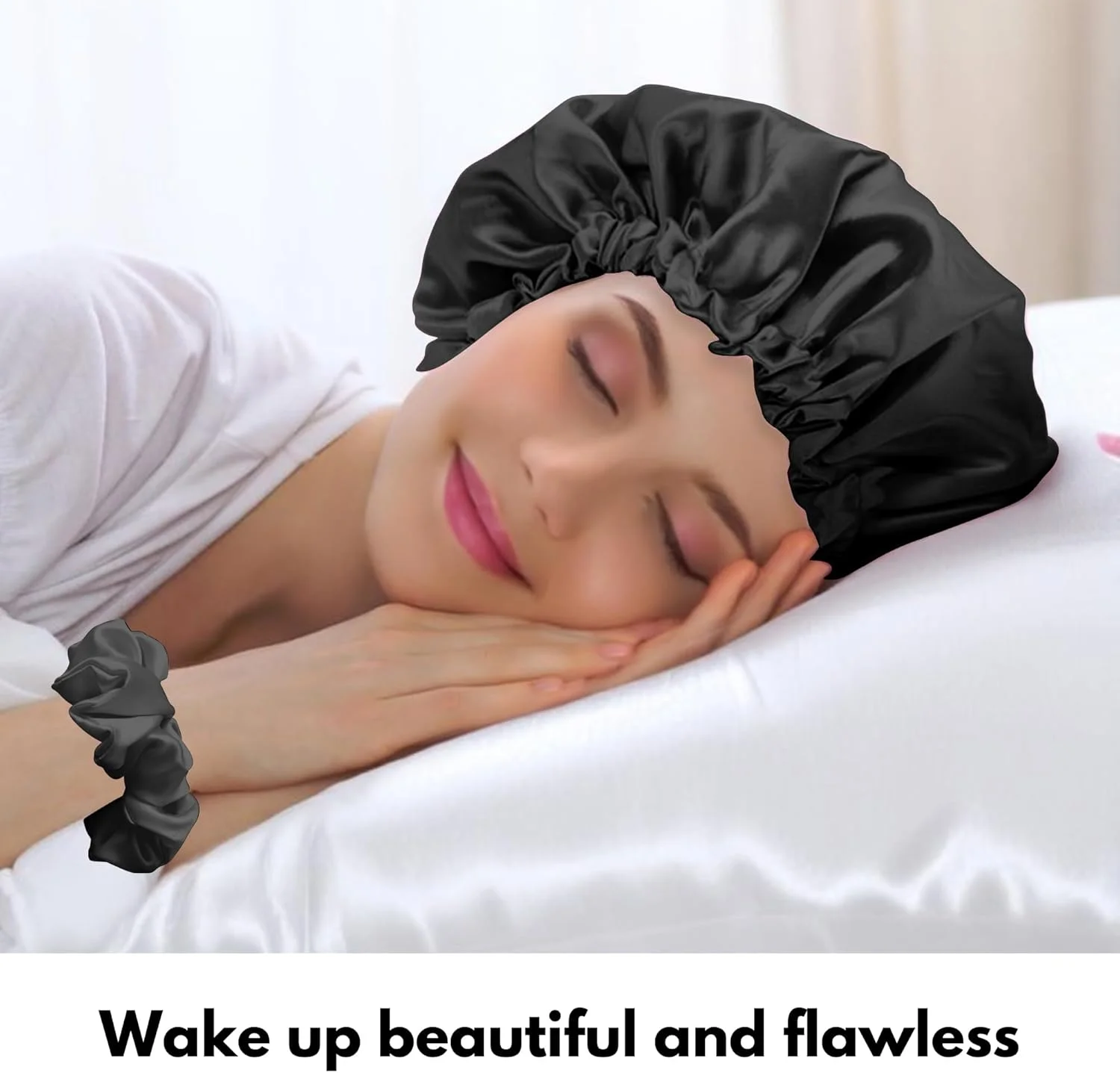 روبالشی ساتن ColourNest مناسب مو و پوست، بسته 2 عددی، روبالشی ساتن ابریشمی با بستن پاکتی، شامل اسکرانچی و کلاه ساتن، سایز استاندارد 50x76 سانتی متر، مشکی روبالشی ساتن ColourNest مناسب مو و پوست، بسته 2 عددی، روبالشی ساتن ابریشمی با بستن پاکتی، شامل اسکرانچی و کلاه ساتن، سایز استاندارد 50x76 سانتی متر، مشکی