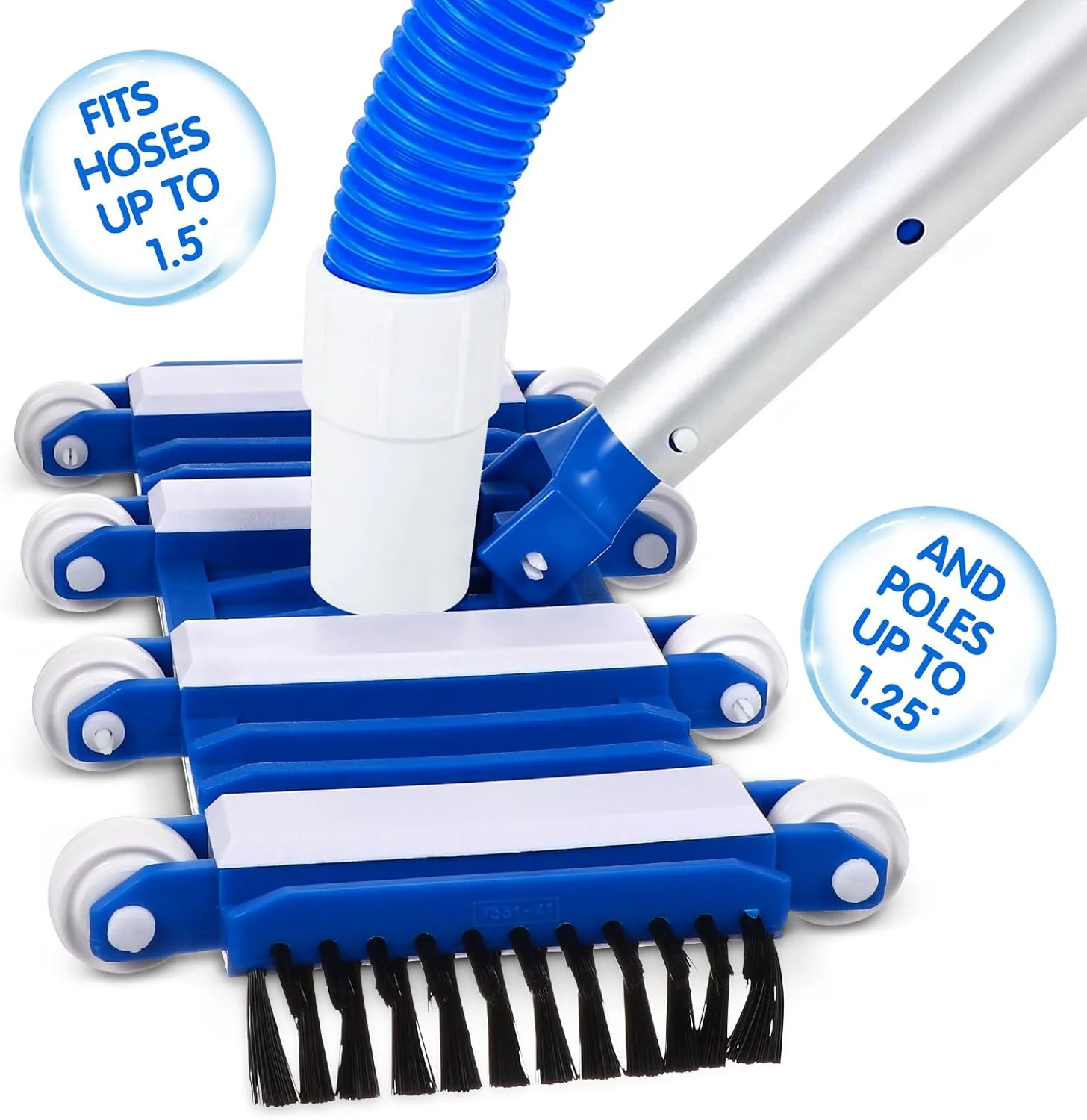 SUPVOX Swimming Pool Vacuum Head: Professional Manual Vacuum Cleaner Attachment with Brush - Heavy Duty 15 Inch for Inground Pools SUPVOX Swimming Pool Vacuum Head: Professional Manual Vacuum Cleaner Attachment with Brush - Heavy Duty 15 Inch for Inground Pools