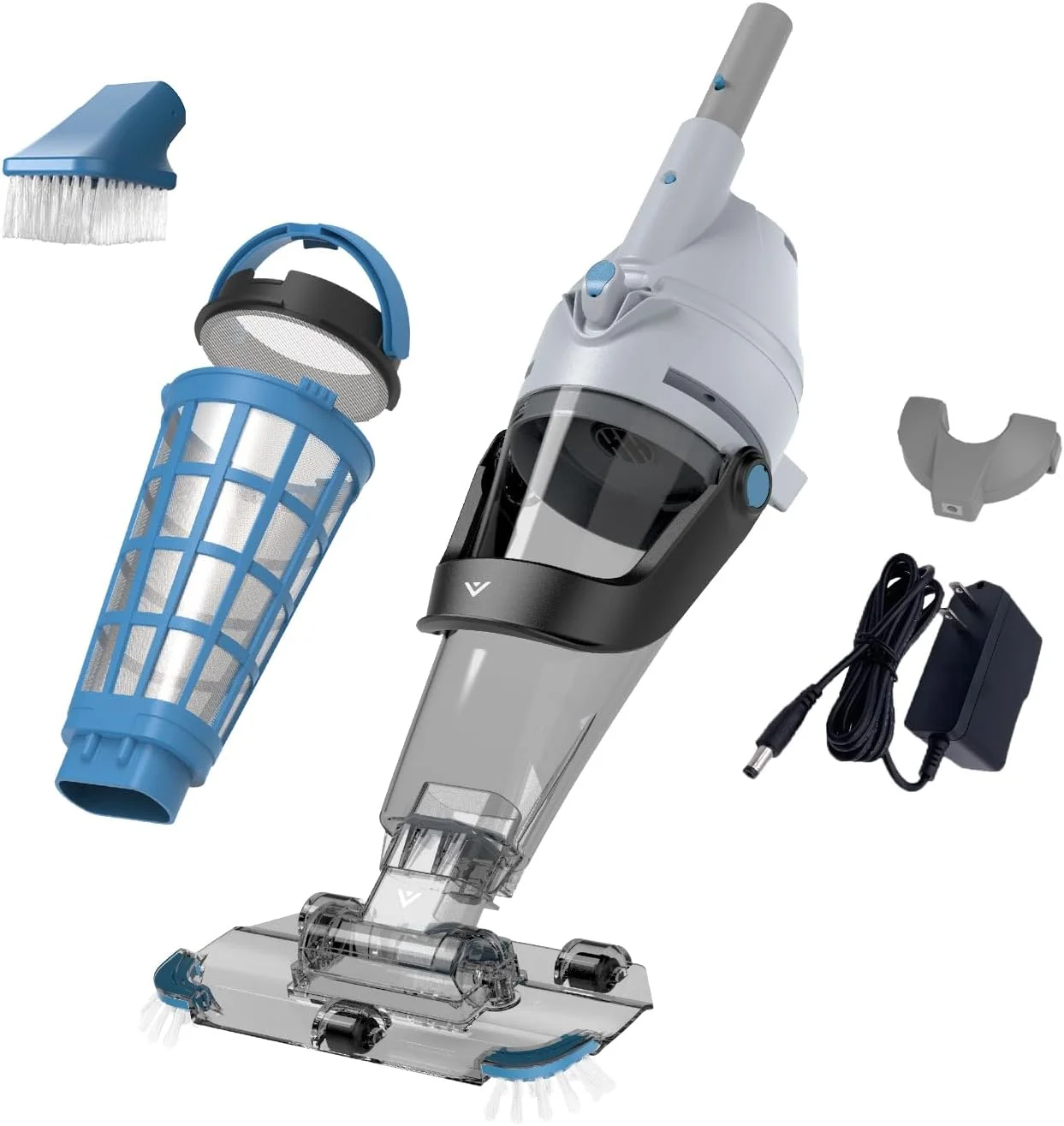 جاروبرقی استخری شارژی KOKIDO 2025، قدرت مکش بهینه، 90 دقیقه کارکرد، فیلتر استیل ضد زنگ بادوام، دارای 2 سر جارو، ناحیه فیلتراسیون XL، تمیز کردن سریع، مناسب برای استخرهای داخل و بالای زمین، مدل XTROVAC 510