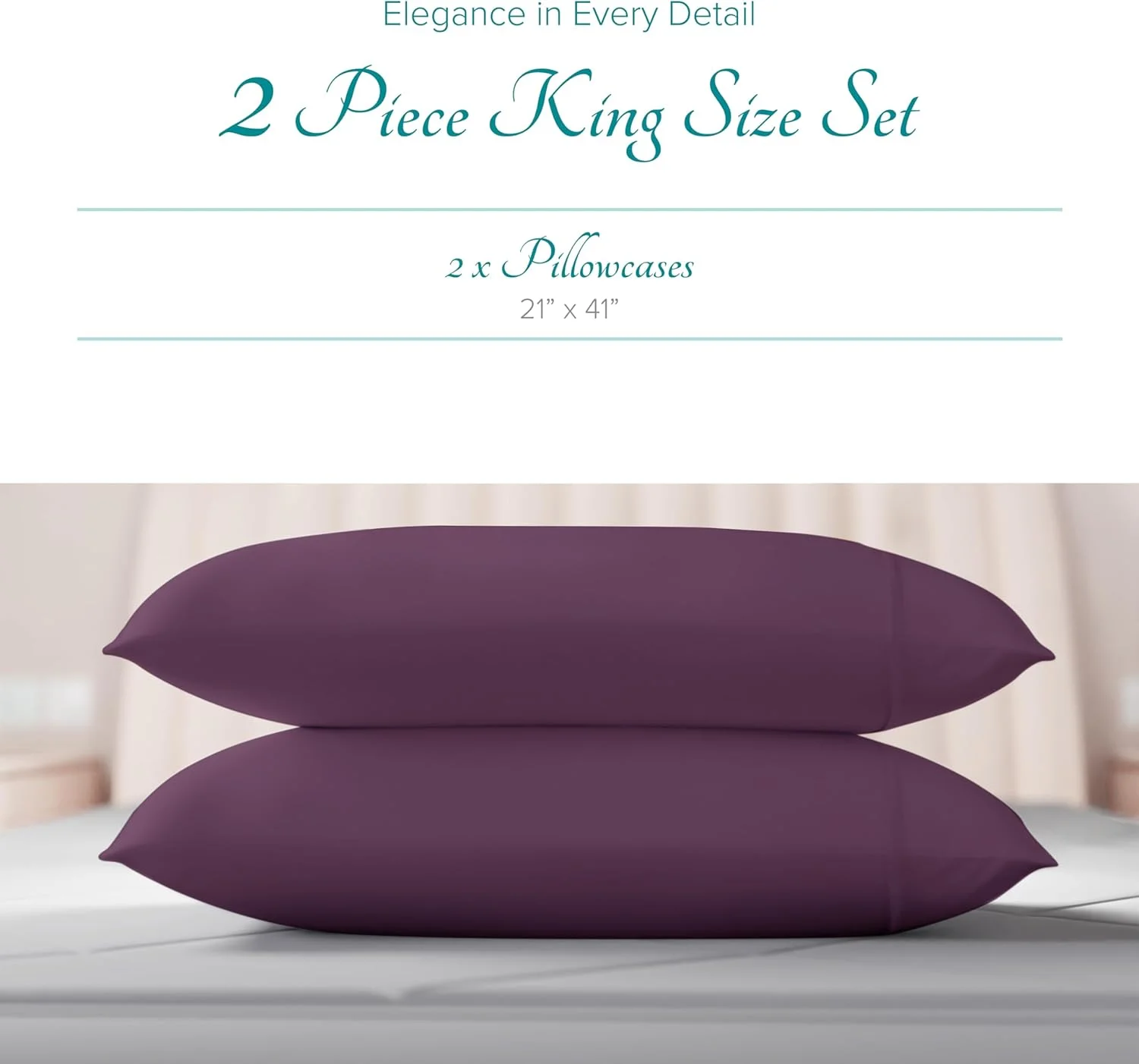 ست 2 عددی روبالشی کینگ سایز کارسا لینن، پنبه مصری لوکس - 800 نخ، روبالشی های آلوئی برای خواب، نرم، خنک کننده، روکش ساتن، کیفیت هتل با الیاف بلند ست 2 عددی روبالشی کینگ سایز کارسا لینن، پنبه مصری لوکس - 800 نخ، روبالشی های آلوئی برای خواب، نرم، خنک کننده، روکش ساتن، کیفیت هتل با الیاف بلند