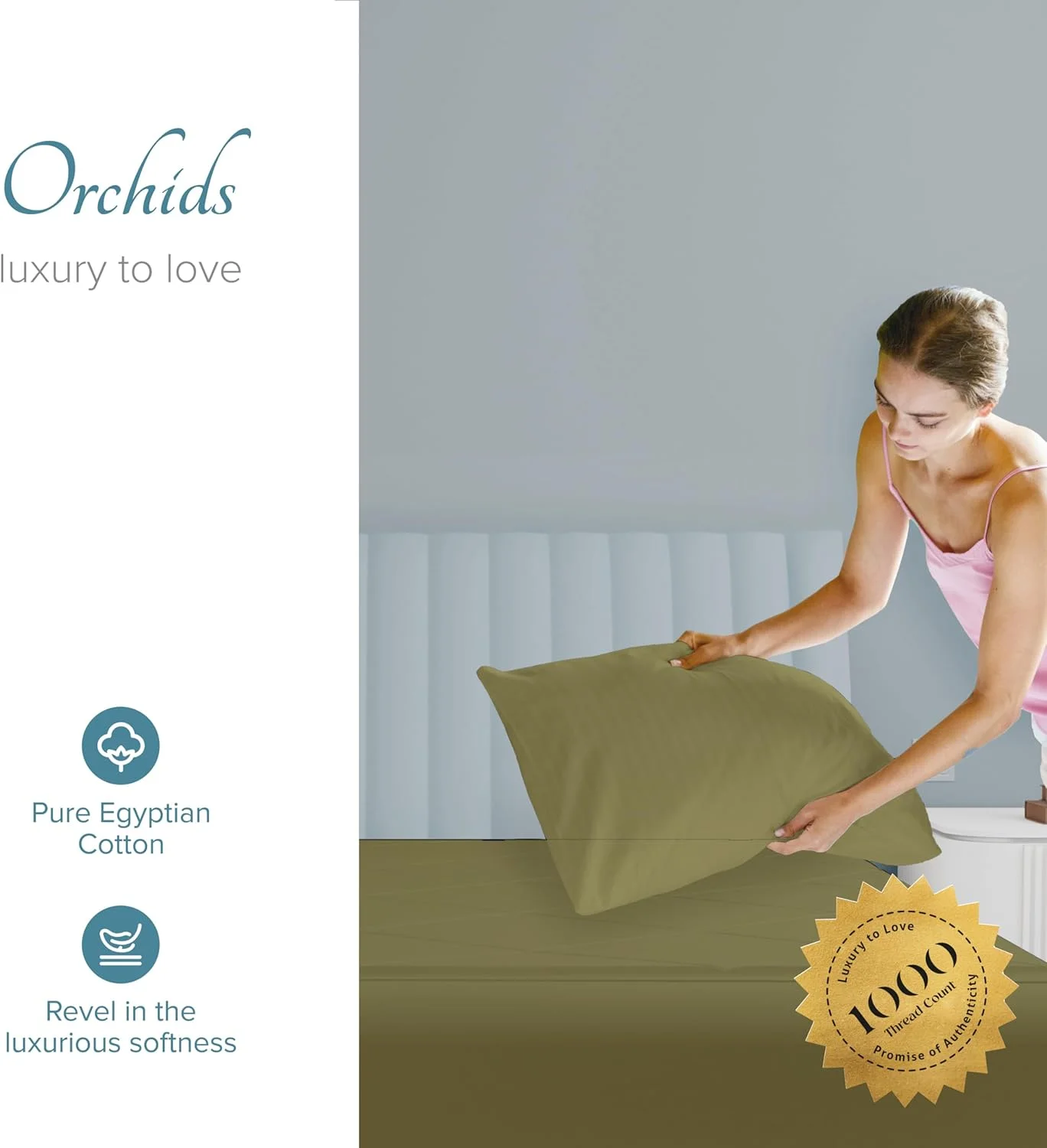 روبالشی های کتان Carressa با تراکم 1000 از جنس پنبه مصری، ست 2 عددی روبالشی کوئین، پنبه طبیعی خالص با الیاف بلند و شانه شده برای خواب، روکش بالش نرم و ابریشمی با بافت ساتن روبالشی های کتان Carressa با تراکم 1000 از جنس پنبه مصری، ست 2 عددی روبالشی کوئین، پنبه طبیعی خالص با الیاف بلند و شانه شده برای خواب، روکش بالش نرم و ابریشمی با بافت ساتن