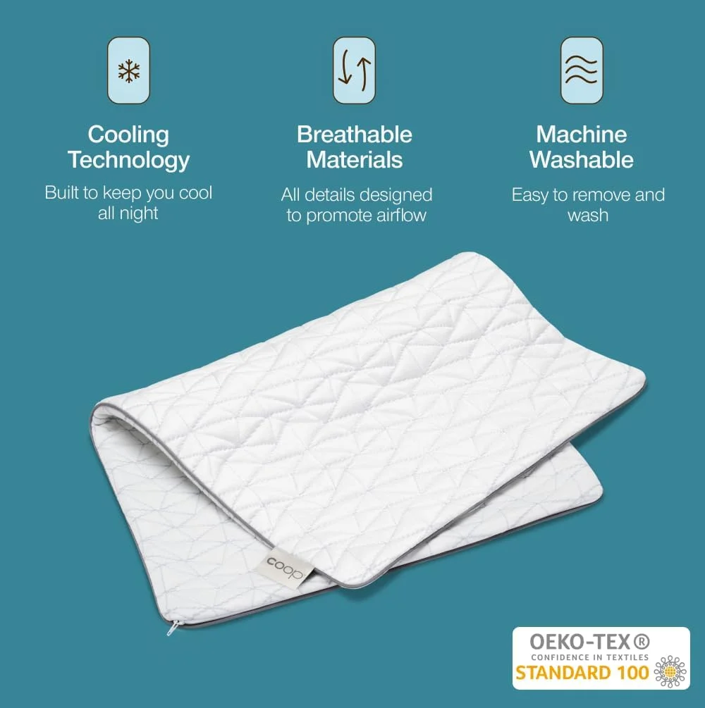 روبالشی خنک کننده کوپ هوم گودز، سایز کینگ، روبالشی های خنک کننده برای افراد گرمایی، روکش های دو طرفه بالش، یک طرف نرم و راحت و یک طرف خنک، فناوری فوق العاده نرم Lulltra Cool روبالشی خنک کننده کوپ هوم گودز، سایز کینگ، روبالشی های خنک کننده برای افراد گرمایی، روکش های دو طرفه بالش، یک طرف نرم و راحت و یک طرف خنک، فناوری فوق العاده نرم Lulltra Cool