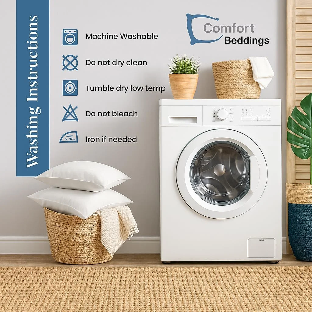 روبالشی های سفید با کیفیت عالی Comfort Beddings، ترکیب 100% پنبه، سوپرکینگ، بسته 2 عددی، فوق العاده نرم با بستن پاکتی (سایز سوپرکینگ 50cm x 90cm) روبالشی های سفید با کیفیت عالی Comfort Beddings، ترکیب 100% پنبه، سوپرکینگ، بسته 2 عددی، فوق العاده نرم با بستن پاکتی (سایز سوپرکینگ 50cm x 90cm)