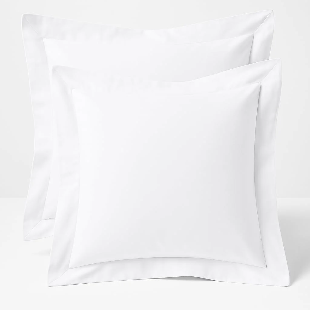 روبالشی های با کیفیت صادراتی Comfort Beddings، مخلوط پنبه 100%، بسته 2 عددی روبالشی مربعی - سفید (سایز قاره ای/مربعی 70x70 سانتی متر)