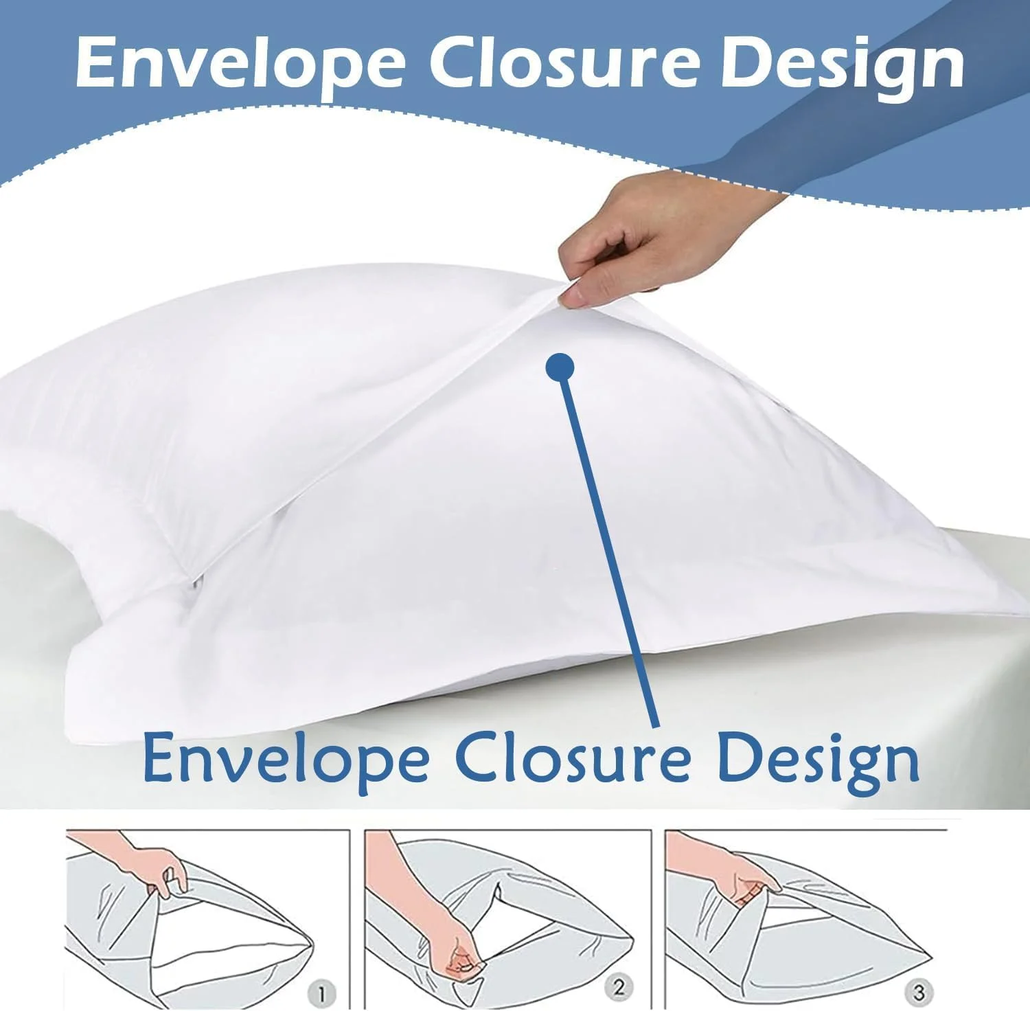 روبالشی های با کیفیت صادراتی Comfort Beddings، مخلوط پنبه 100%، بسته 2 عددی روبالشی مربعی - سفید (سایز قاره ای/مربعی 70x70 سانتی متر) روبالشی های با کیفیت صادراتی Comfort Beddings، مخلوط پنبه 100%، بسته 2 عددی روبالشی مربعی - سفید (سایز قاره ای/مربعی 70x70 سانتی متر)