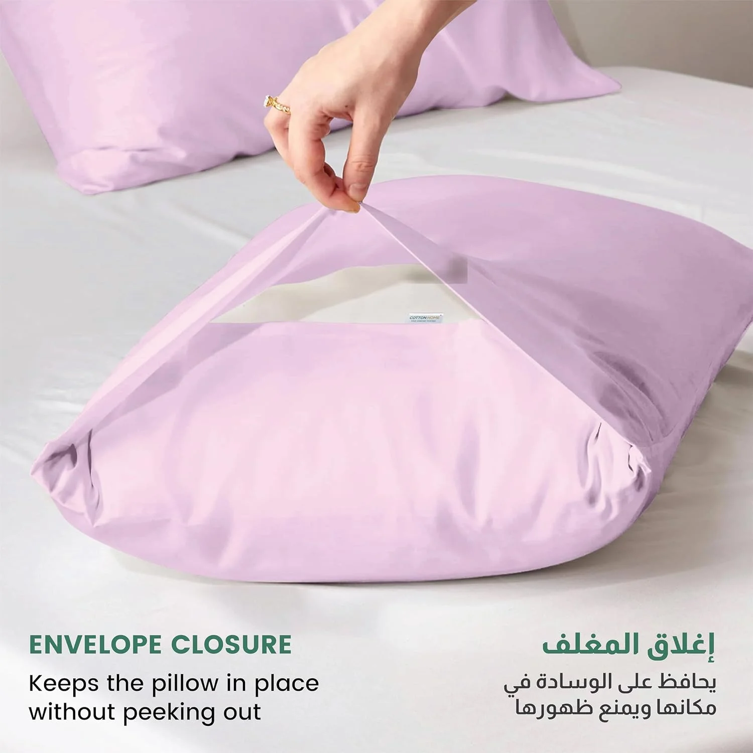رو بالشی های میکروفایبر Cotton Home® ست 2 عددی - 50x75 سانتی متر / 20x30 اینچ، روکش بالش صورتی، پارچه برس خورده نرم و لطیف، سایز استاندارد