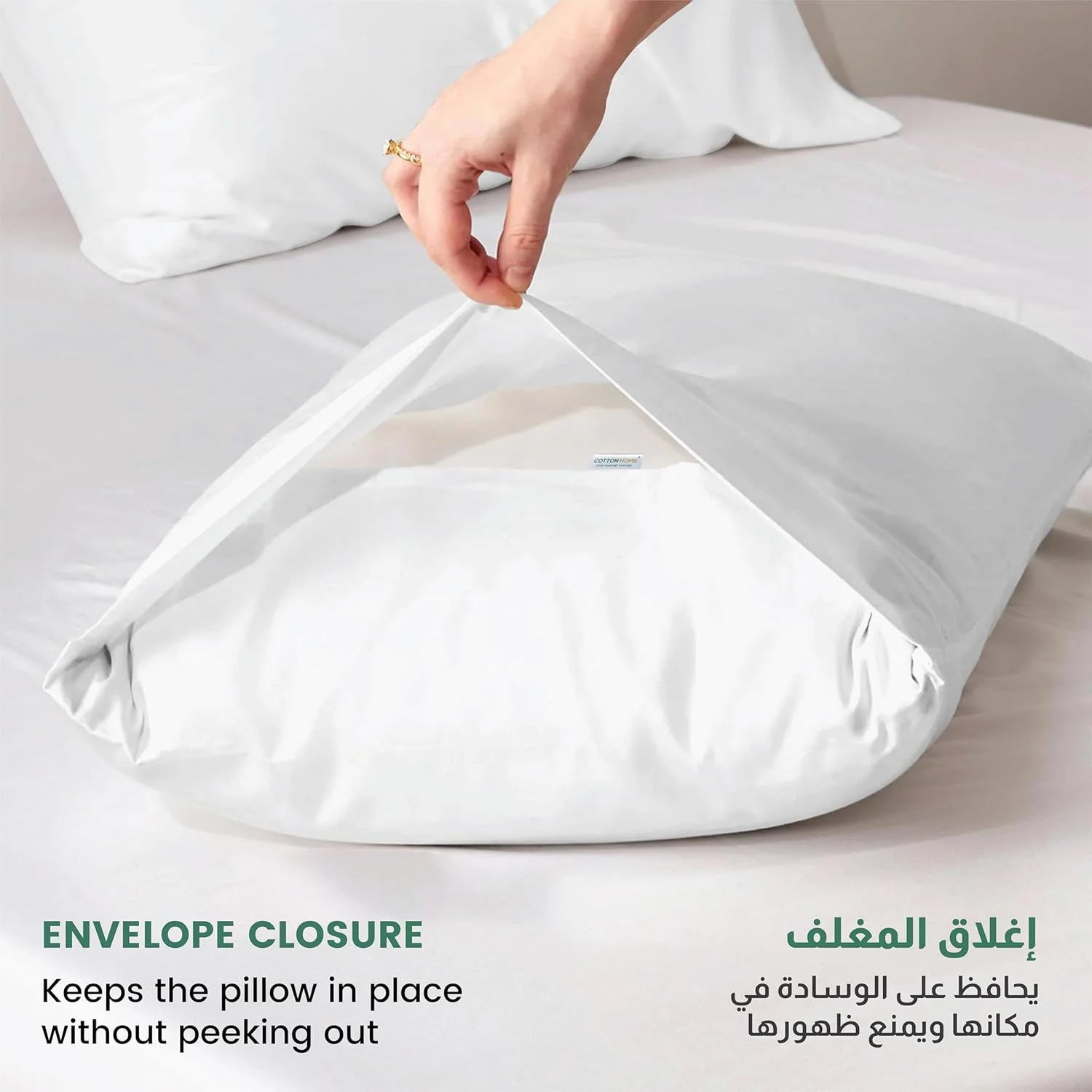 رو بالشی های میکروفایبر کتان هوم، ست 2 عددی - 50x75 سانتی متر / 20x30 اینچ، روکش بالشت سفید، پارچه نرم و لطیف، سایز استاندارد