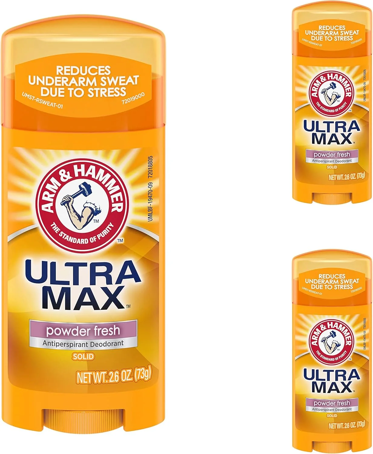 مام ضد تعریق آرم اند همر 73 گرمی، مدل Ultra Powder Fresh (بیضی) (بسته 3 عددی)