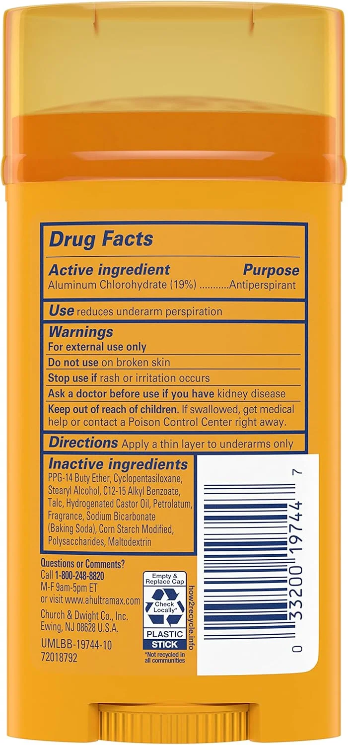 مام ضد تعریق جامد آرم اند همر Ultra Max Active Sport، 74 گرم (بسته 3 عددی)