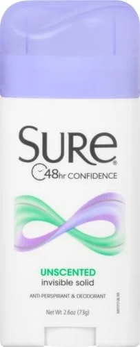 ضد تعریق و دئودورانت جامد نامرئی Sure، بدون بو، مناسب برای آقایان و بانوان، 73 گرم