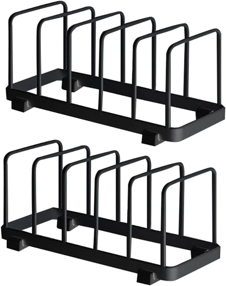 جای خشک کن ظروف TERRIFI بسته 2 عددی، آبچکان ظروف، جای نگهداری ظروف، آبچکان عمودی بشقاب، مناسب برای کشو آشپزخانه، کابینت، قفسه، کمد، گوشه (مشکی)