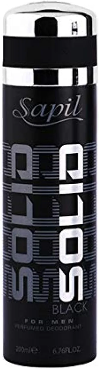 اسپری خوشبو کننده بدن مردانه ساپیل مدل Solid Black حجم 200 میلی لیتر