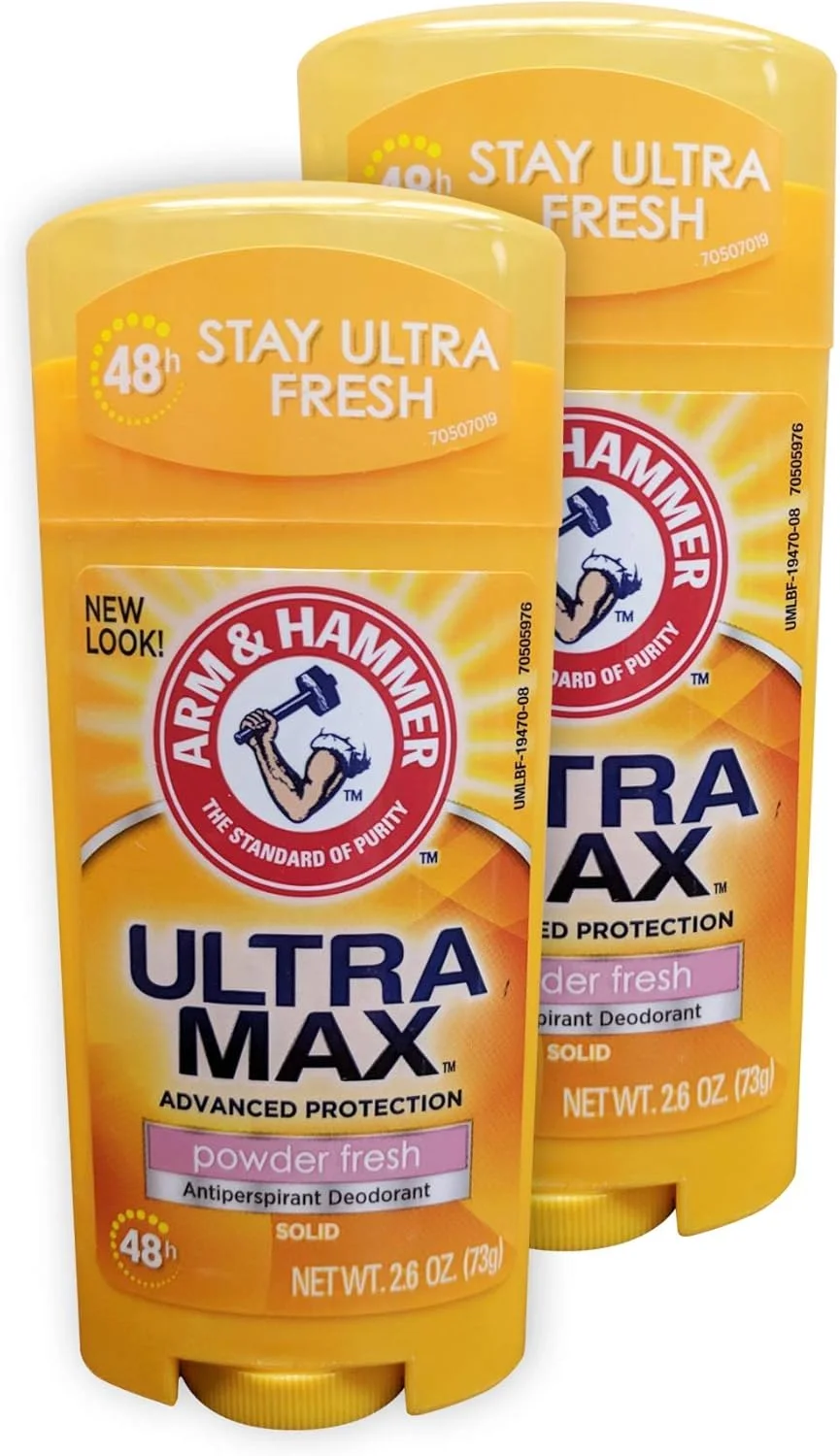 ضد تعریق و دئودورانت پودری آرم اند همر Ultramax با رایحه فرش - 73 گرم، بسته 2 عددی