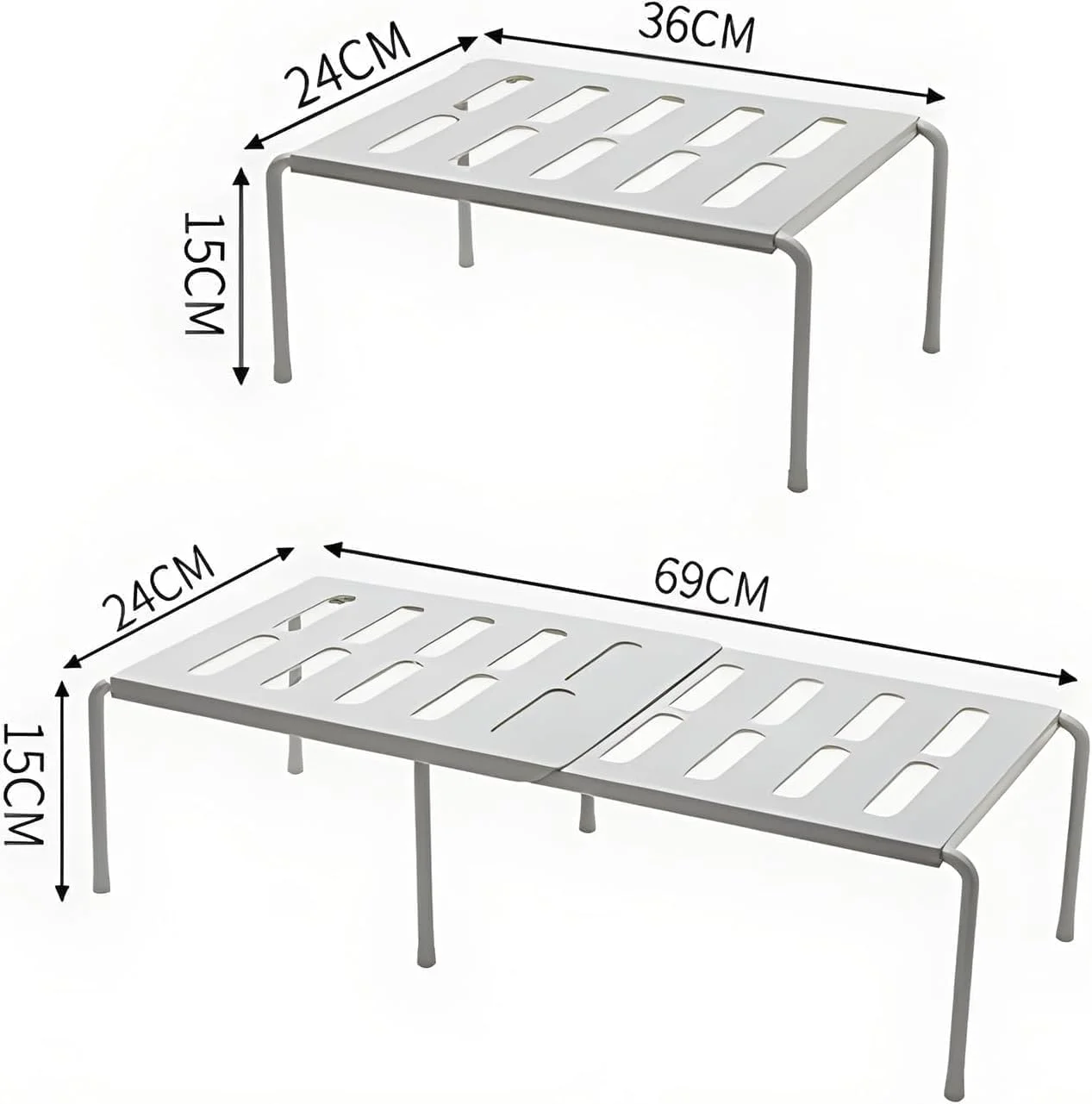 ارگانایزر قفسه کابینت آشپزخانه MostNow، قفسه کابینت برای آشپزخانه، حمام، کمد، انبار - قفسه های رومیزی قابل تنظیم (خاکستری) ارگانایزر قفسه کابینت آشپزخانه MostNow، قفسه کابینت برای آشپزخانه، حمام، کمد، انبار - قفسه های رومیزی قابل تنظیم (خاکستری)