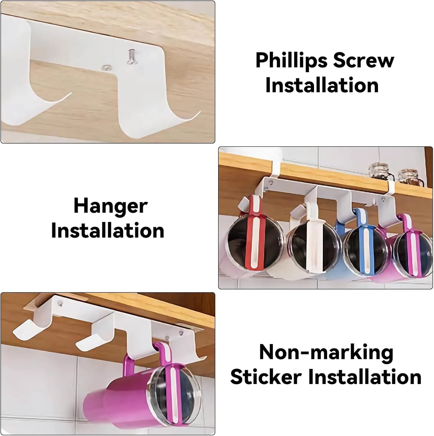 سازمان دهنده لیوان با دسته - نگهدارنده بطری آب برای لیوان های استنلی و اوالا، قفسه ذخیره سازی انبار آشپزخانه، سازمان دهنده فنجان قهوه مسافرتی بادوام و صرفه جویی در فضا، سفید سازمان دهنده لیوان با دسته - نگهدارنده بطری آب برای لیوان های استنلی و اوالا، قفسه ذخیره سازی انبار آشپزخانه، سازمان دهنده فنجان قهوه مسافرتی بادوام و صرفه جویی در فضا، سفید