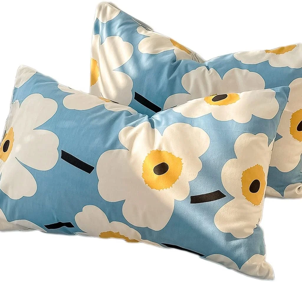 روبالشی نخی جفتی، روبالشی 48cmx74cm، روبالشی نخی خانگی، روبالشی نخی دونفره (رنگ: B)