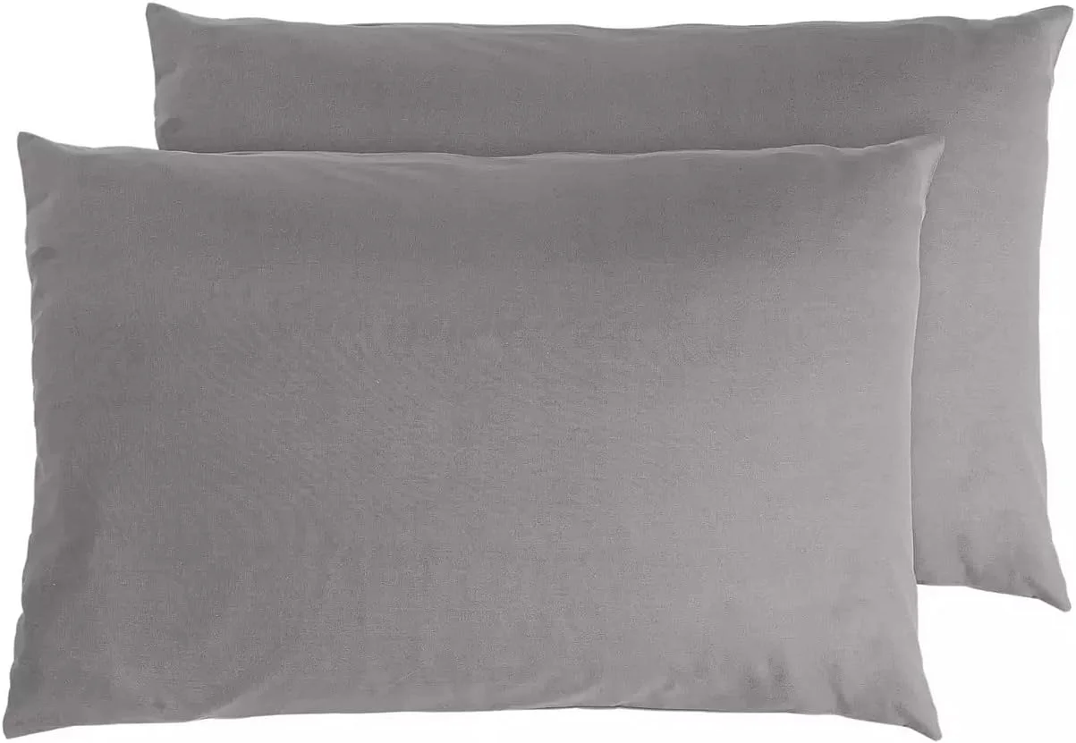 Crescent Collection 300 Thread Count 100% Pure Egyptian Cotton Pillowcases (Gray, Pair Of Pillowcase)