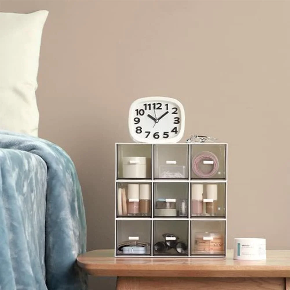 ارگانایزر آشپزخانه XongSyue با 3 کشو، جعبه های نگهداری چای، جعبه پلاستیکی، جعبه چای قابل چیدن، کشوهای شفاف، ارگانایزر لوازم آرایش، قفسه های نگهداری برای قهوه، چای، بسته های شکر