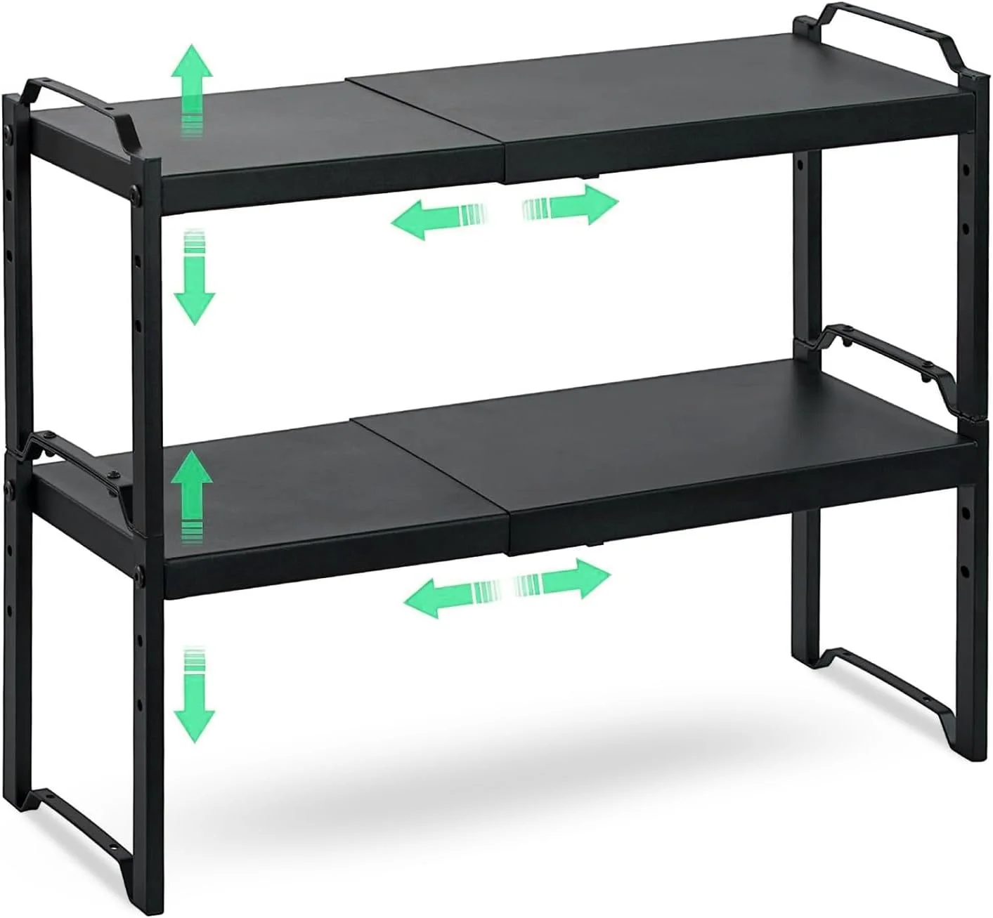 بسته 2 عددی قفسه های قابل گسترش کابینت Masroo، سازمان دهنده قفسه های قابل انباشت برای نگهداری روی کابینت آشپزخانه، قفسه ایستاده قابل تنظیم برای کابینت و انبار بسته 2 عددی قفسه های قابل گسترش کابینت Masroo، سازمان دهنده قفسه های قابل انباشت برای نگهداری روی کابینت آشپزخانه، قفسه ایستاده قابل تنظیم برای کابینت و انبار