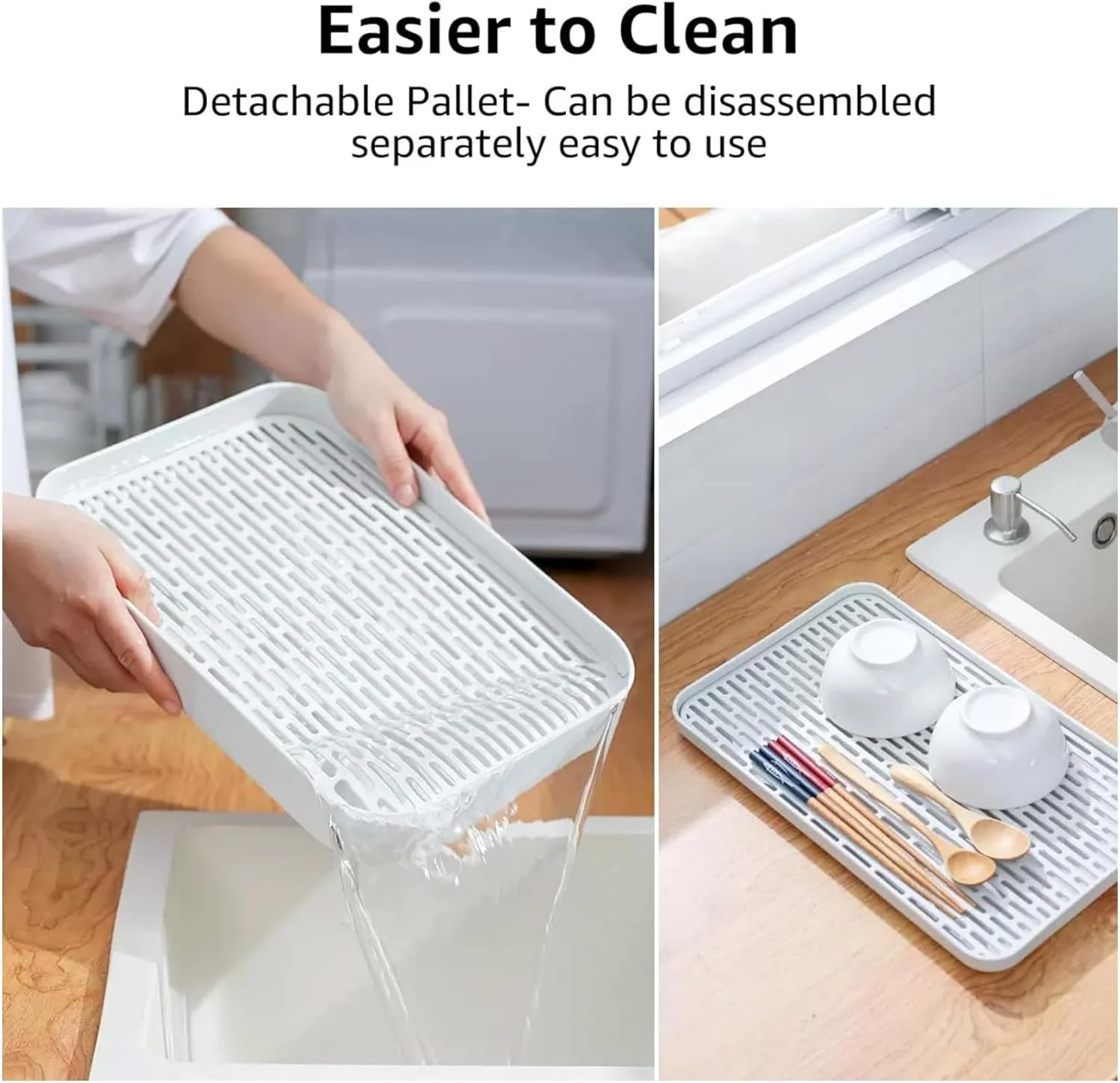 جالیوانی و لیوان خشک کن دو طبقه TAME با سینی تخلیه قابل جابجایی، قفسه سازمان دهنده چند منظوره، سینی رومیزی آشپزخانه برای لیوان های آب، قهوه، شیشه ای، کاسه، مواد غذایی و نگهدارنده شیشه ادویه (مشکی)