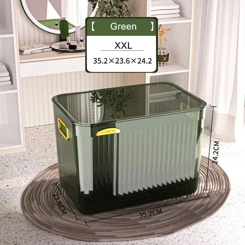 جعبه نگهداری پلاستیکی شفاف چند منظوره پاسگون با درب برای سازماندهی، قابل انباشت، مناسب برای کابینت آشپزخانه، اسباب بازی (سبز XL) جعبه نگهداری پلاستیکی شفاف چند منظوره پاسگون با درب برای سازماندهی، قابل انباشت، مناسب برای کابینت آشپزخانه، اسباب بازی (سبز XL)