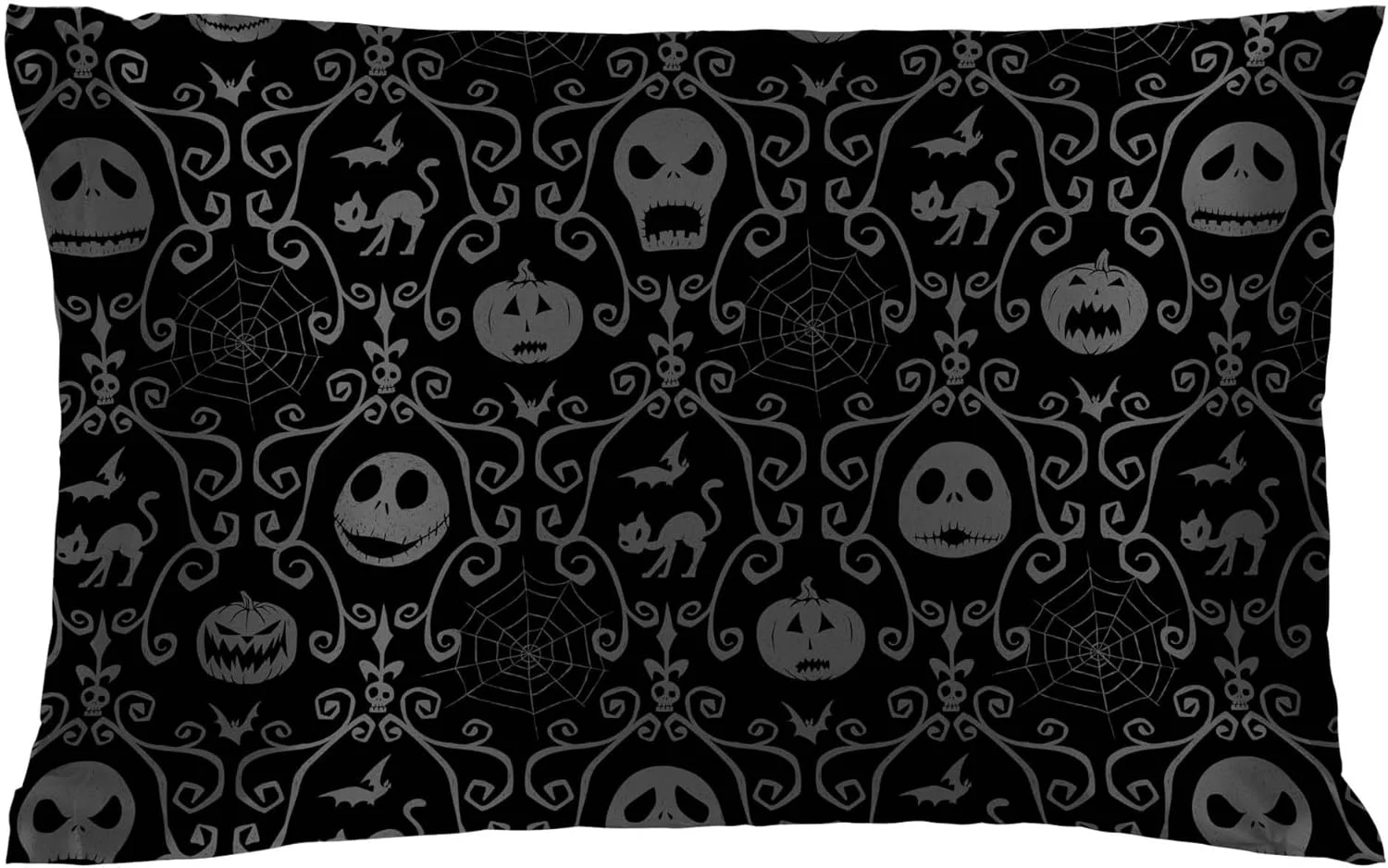 روبالشی ساتن دیزنی Nightmare Before Christmas - سایز استاندارد 50x75 مشکی