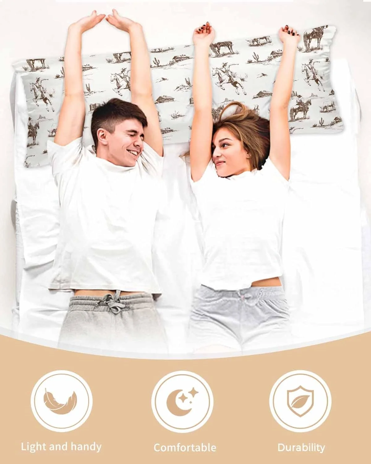 روبالشتی ساتن طرح وسترن دزرت برای مو و پوست، قهوه ای رترو، طرح گاوچران، قومیتی، اسب، بسته 2 عددی با زیپ، بسیار نرم و خنک، مشابه روکش های ابریشمی، 50x137 سانتی متر روبالشتی ساتن طرح وسترن دزرت برای مو و پوست، قهوه ای رترو، طرح گاوچران، قومیتی، اسب، بسته 2 عددی با زیپ، بسیار نرم و خنک، مشابه روکش های ابریشمی، 50x137 سانتی متر