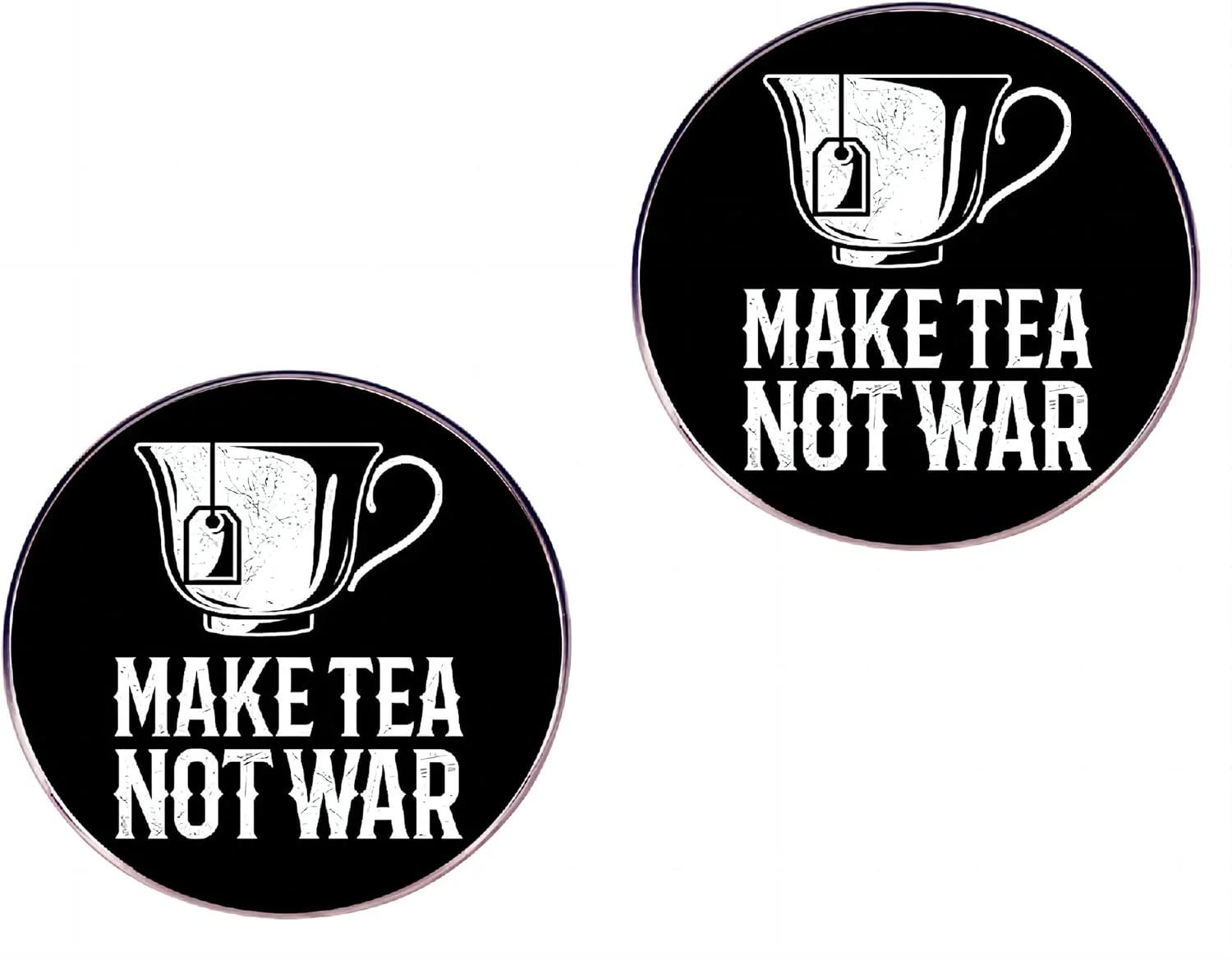 پیکسل فلزی ZENRUIMING مدل MAKE TEA NOT WAR بسته ۲ عددی