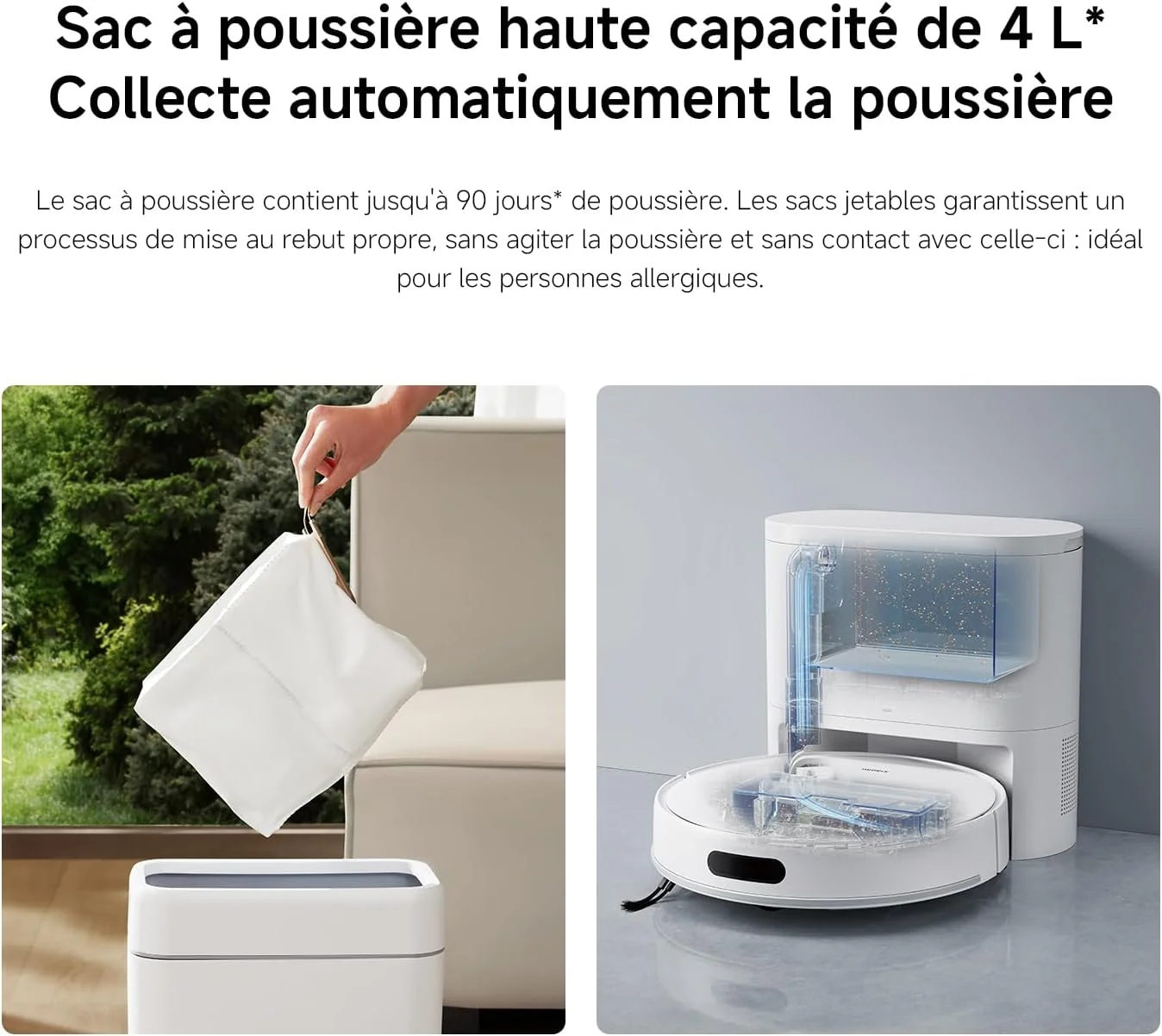 جاروبرقی رباتیک شیائومی مدل H40، قدرت مکش 10000Pa، مسیریابی LDS، نقشه برداری هوشمند، برس ضد گره خوردگی، تخلیه خودکار، تا 180 دقیقه کارکرد، سازگار با کنترل صوتی و خانگی. جاروبرقی رباتیک شیائومی مدل H40، قدرت مکش 10000Pa، مسیریابی LDS، نقشه برداری هوشمند، برس ضد گره خوردگی، تخلیه خودکار، تا 180 دقیقه کارکرد، سازگار با کنترل صوتی و خانگی.