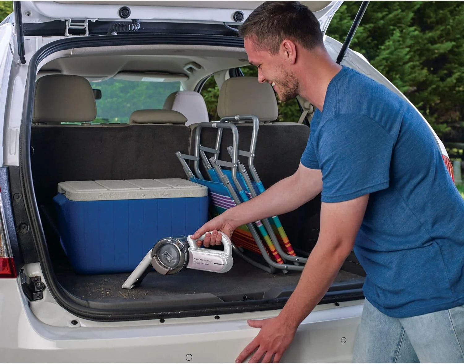 جاروبرقی دستی شارژی BLACK+DECKER، 14.4 ولت 1.5 آمپر ساعت لیتیوم-یون، 27.5 وات هوا، نازل چرخشی، جاروبرقی شارژی جمع و جور، ایده آل برای خانه و ماشین، ذخیره سازی آسان، شامپاین/سفید - PV1420L-B5 جاروبرقی دستی شارژی BLACK+DECKER، 14.4 ولت 1.5 آمپر ساعت لیتیوم-یون، 27.5 وات هوا، نازل چرخشی، جاروبرقی شارژی جمع و جور، ایده آل برای خانه و ماشین، ذخیره سازی آسان، شامپاین/سفید - PV1420L-B5