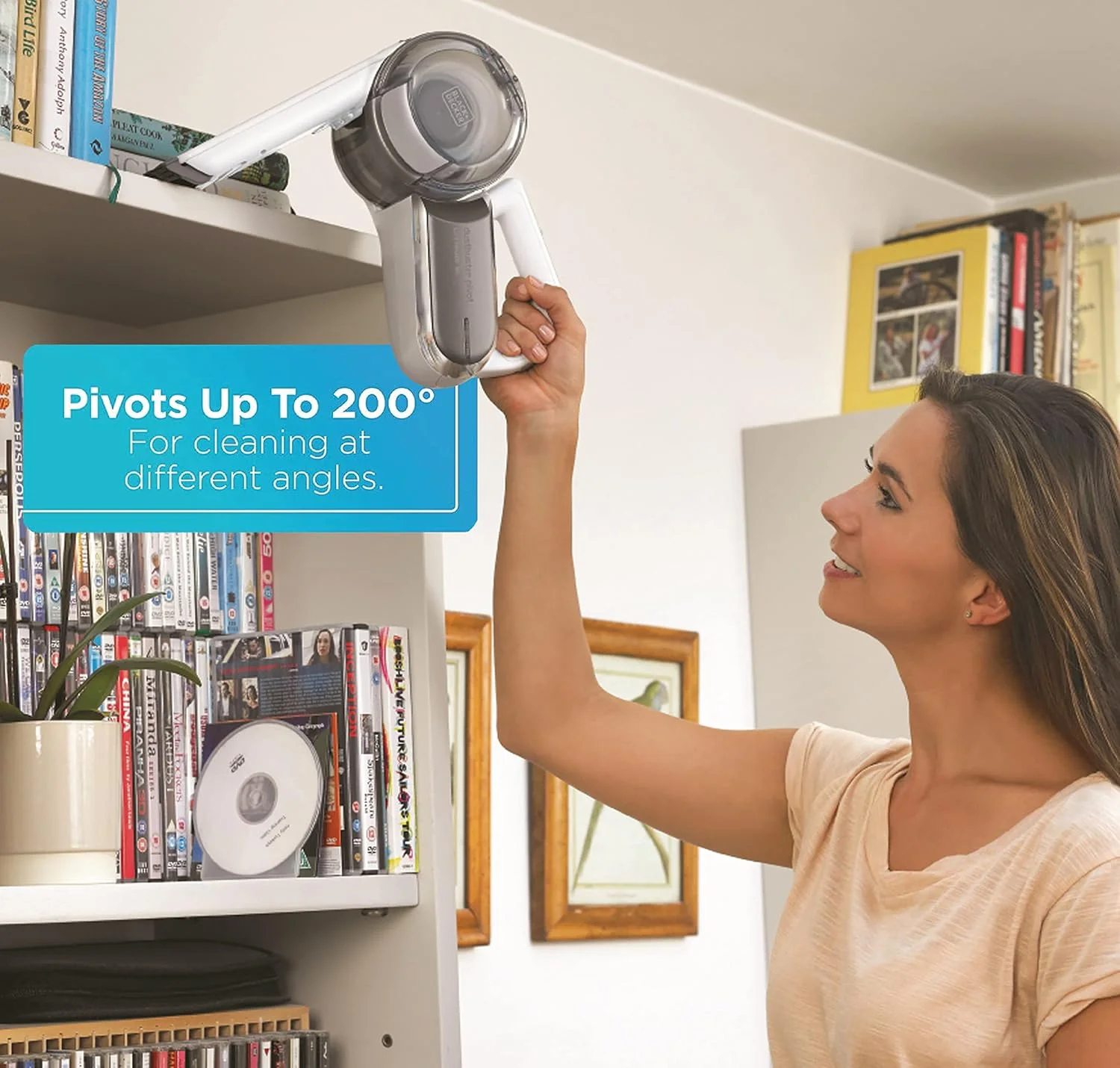 جاروبرقی دستی شارژی BLACK+DECKER، 14.4 ولت 1.5 آمپر ساعت لیتیوم-یون، 27.5 وات هوا، نازل چرخشی، جاروبرقی شارژی جمع و جور، ایده آل برای خانه و ماشین، ذخیره سازی آسان، شامپاین/سفید - PV1420L-B5 جاروبرقی دستی شارژی BLACK+DECKER، 14.4 ولت 1.5 آمپر ساعت لیتیوم-یون، 27.5 وات هوا، نازل چرخشی، جاروبرقی شارژی جمع و جور، ایده آل برای خانه و ماشین، ذخیره سازی آسان، شامپاین/سفید - PV1420L-B5