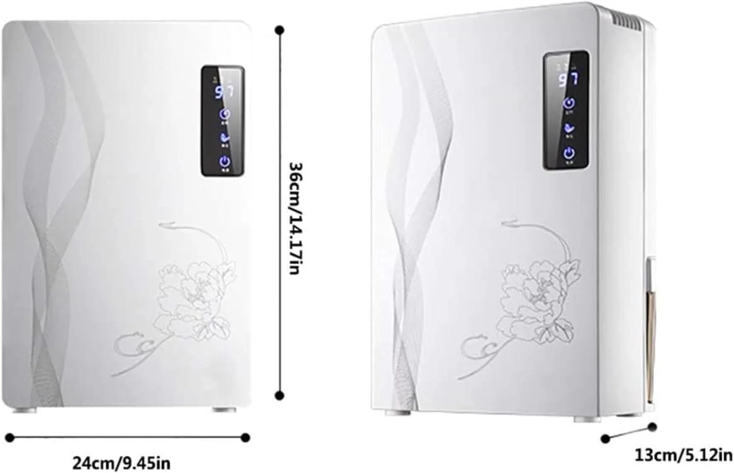 AADECOR Dehumidifier Multifunction Household Smart Touch Moisture Ultra Silent 2.2L For Moist Mold Removal Suitable For Kitchen Bedroom Office Garage
