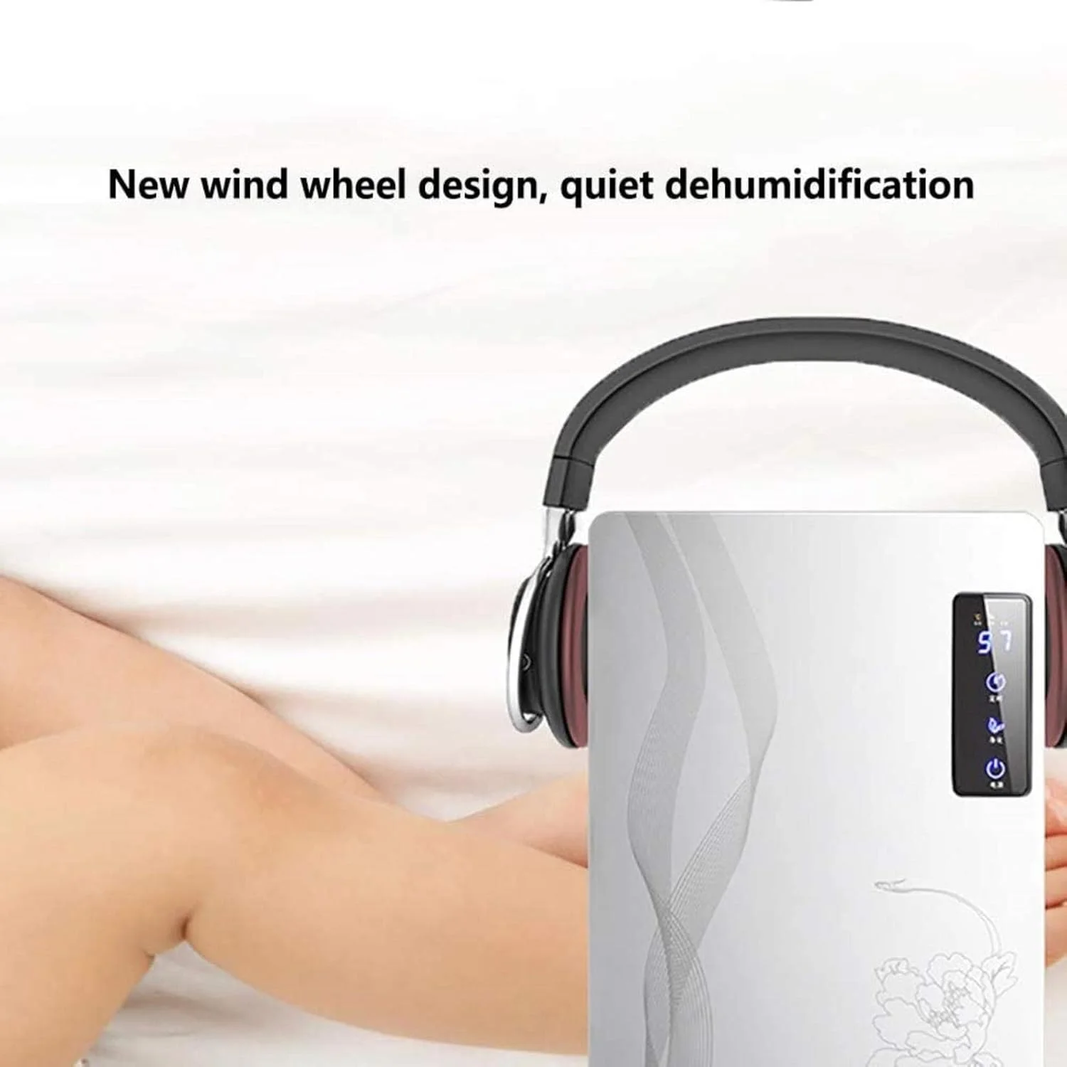 AADECOR Dehumidifier Multifunction Household Smart Touch Moisture Ultra Silent 2.2L For Moist Mold Removal Suitable For Kitchen Bedroom Office Garage