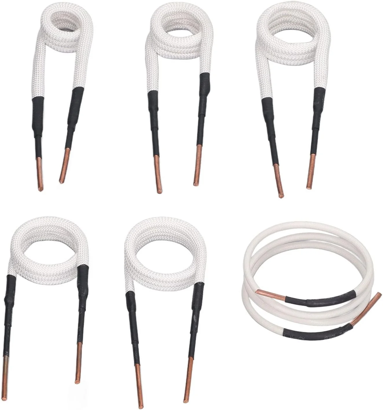 کیت کویل گرمکن القایی 6 عددی برنجی 20 25 30 35 40 میلی متری سیم های شکل دهنده مقاوم در برابر درجه حرارت بالا