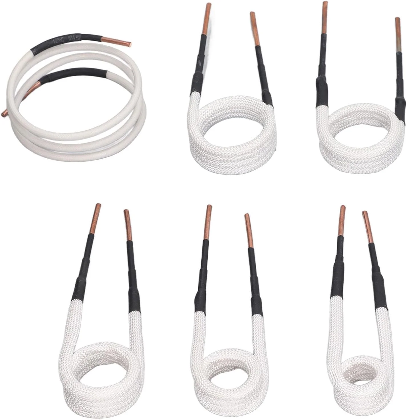 کیت کویل گرمکن القایی 6 عددی برنجی 20 25 30 35 40 میلی متری سیم های شکل دهنده مقاوم در برابر درجه حرارت بالا