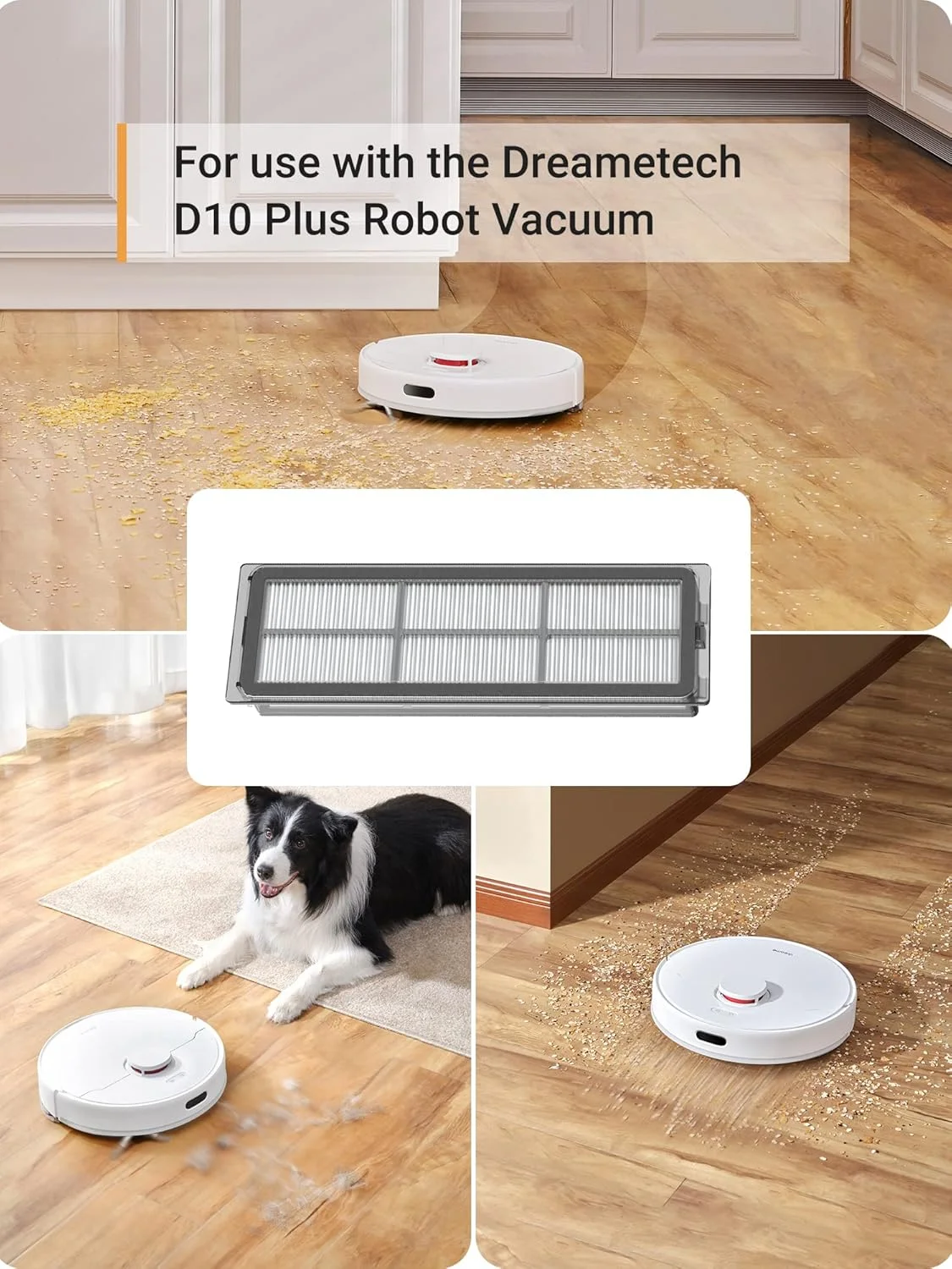 فیلتر جایگزین Dreame برای جاروبرقی رباتیک D10 Plus، تعویض و تمیز کردن آسان، بهبود کیفیت تمیز کردن، لوازم جانبی اصلی Dreame فیلتر جایگزین Dreame برای جاروبرقی رباتیک D10 Plus، تعویض و تمیز کردن آسان، بهبود کیفیت تمیز کردن، لوازم جانبی اصلی Dreame