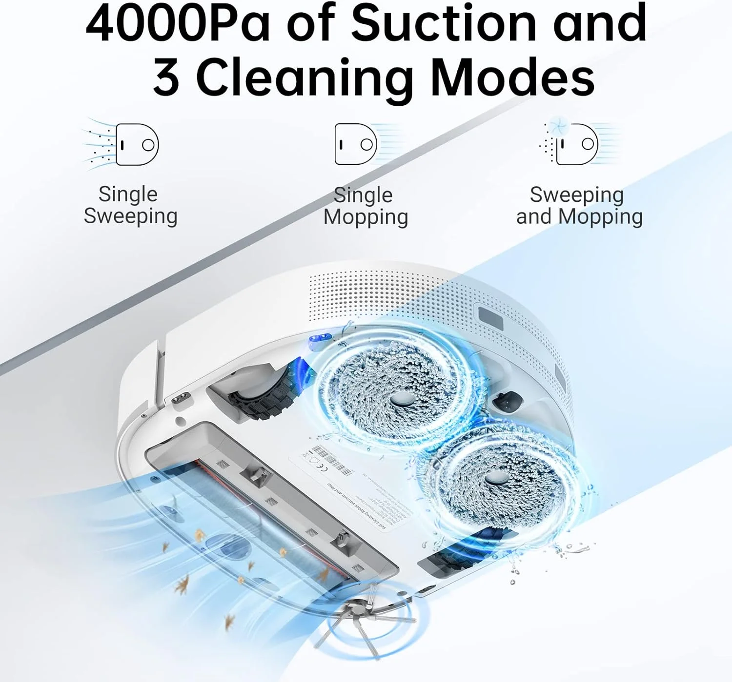 جاروبرقی رباتیک و تی شوی Dreametech W10، جارو، تی، شستشو و خشک کردن 4 در 1، جاروبرقی رباتیک با ناوبری لیدار عالی، مکش قوی 4000Pa برای موی حیوانات خانگی، کف سخت، فرش جاروبرقی رباتیک و تی شوی Dreametech W10، جارو، تی، شستشو و خشک کردن 4 در 1، جاروبرقی رباتیک با ناوبری لیدار عالی، مکش قوی 4000Pa برای موی حیوانات خانگی، کف سخت، فرش