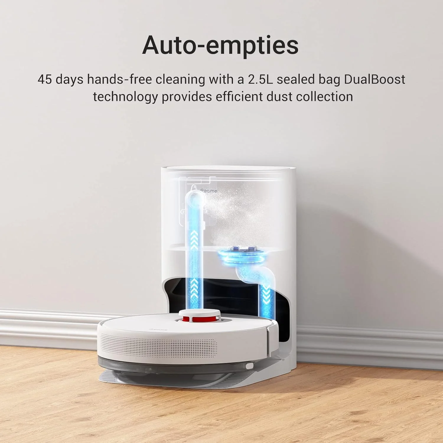 جاروبرقی رباتیک و تی شوی Dreame D10 Plus با ایستگاه تخلیه خودکار 2.5 لیتری، قدرت مکش 4000Pa، مسیریابی LiDAR - تشخیص موانع - نقشه قابل ویرایش، مناسب برای سطوح سخت و فرش، زمان کارکرد 180 دقیقه، WiFi/APP/Alexa (بازسازی شده)
