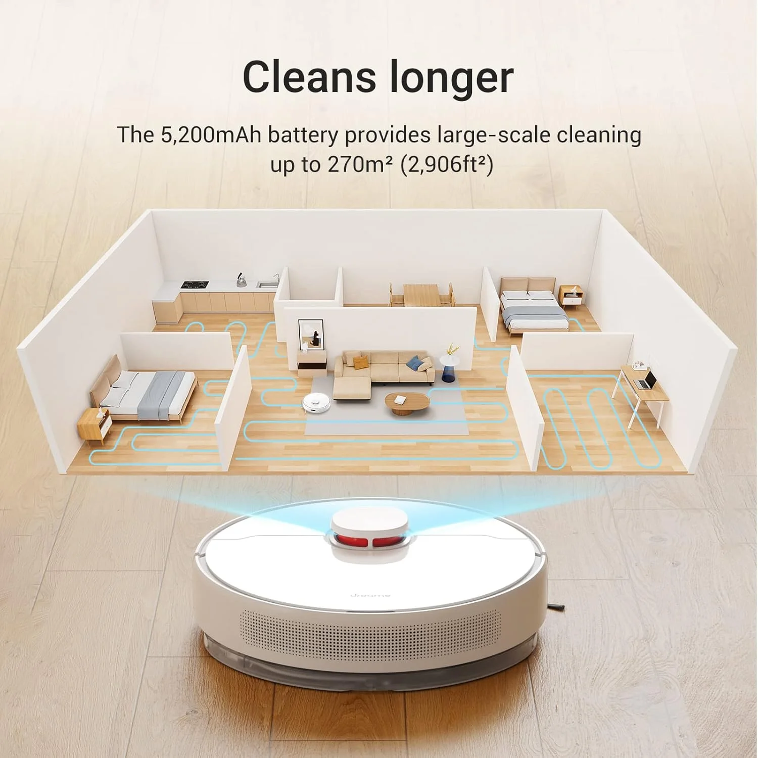 جاروبرقی رباتیک و تی شوی Dreame D10 Plus با ایستگاه تخلیه خودکار 2.5 لیتری، قدرت مکش 4000Pa، مسیریابی LiDAR - تشخیص موانع - نقشه قابل ویرایش، مناسب برای سطوح سخت و فرش، زمان کارکرد 180 دقیقه، WiFi/APP/Alexa (بازسازی شده)