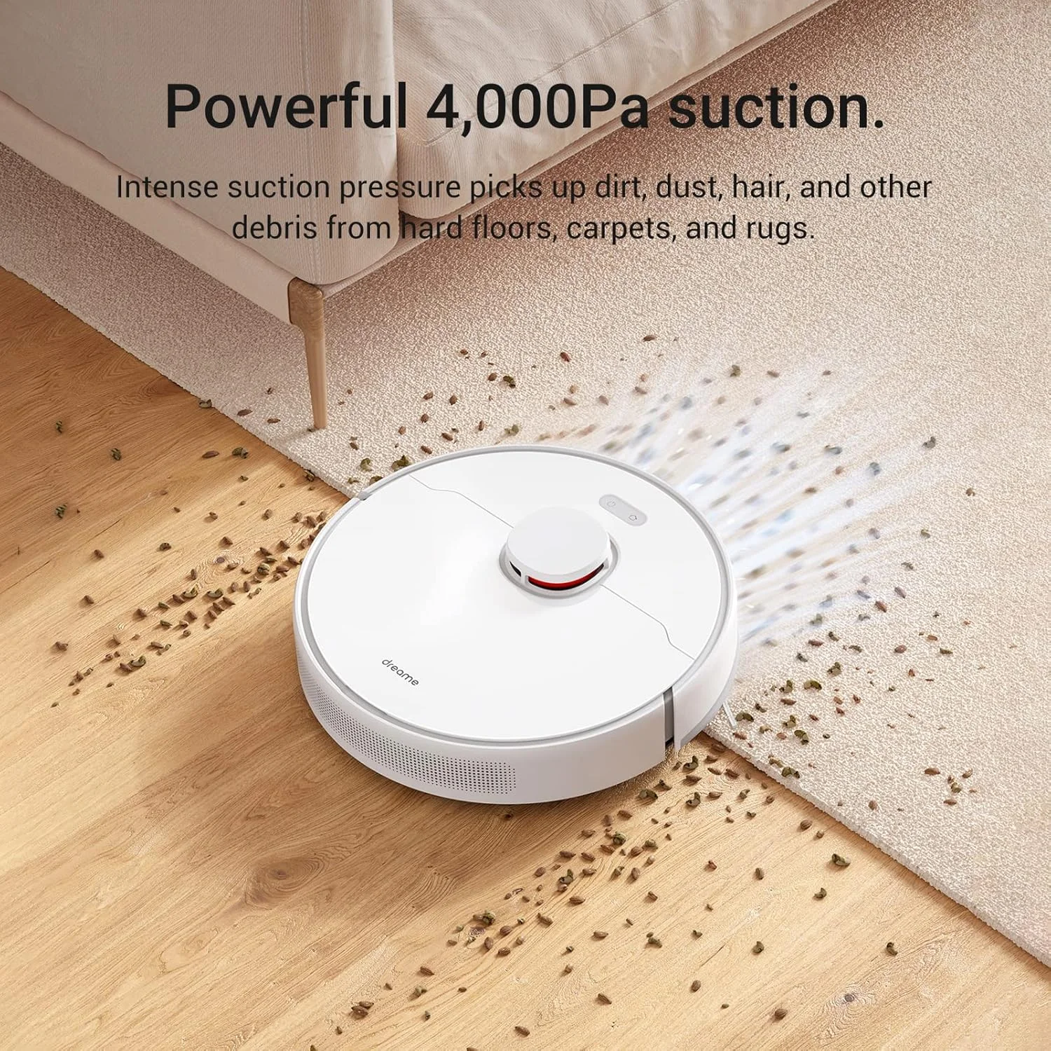 جاروبرقی رباتیک و تی شوی Dreame D10 Plus با ایستگاه تخلیه خودکار 2.5 لیتری، قدرت مکش 4000Pa، مسیریابی LiDAR - تشخیص موانع - نقشه قابل ویرایش، مناسب برای سطوح سخت و فرش، زمان کارکرد 180 دقیقه، WiFi/APP/Alexa (بازسازی شده)