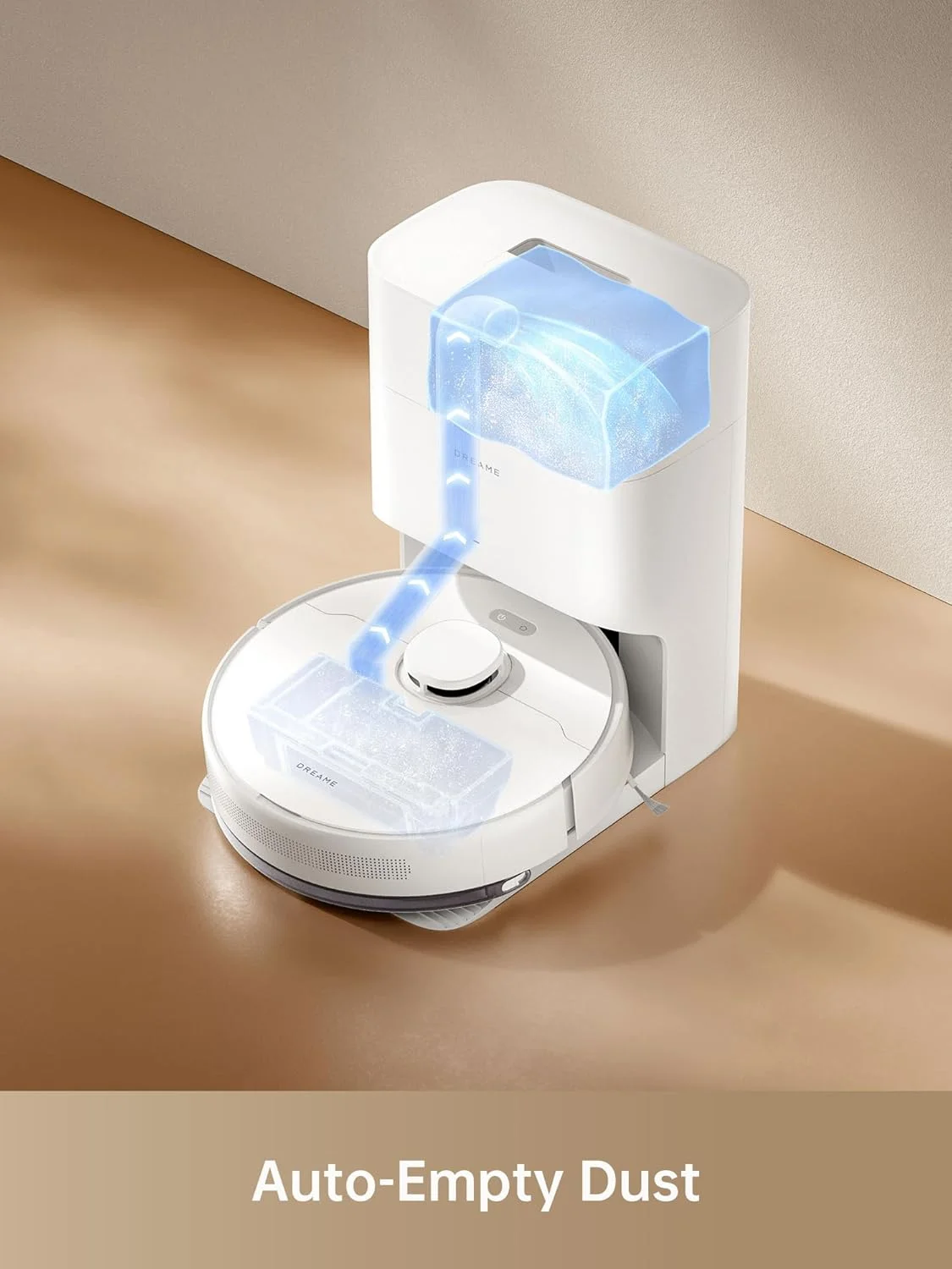 جاروبرقی رباتیک خودکار Dreame D10 Plus Gen 2 با تخلیه خودکار، قدرت مکش 6000 پاسکال، جمع آوری گرد و غبار تا 90 روز، مسیریابی LiDAR، مناسب برای فرش و موی حیوانات خانگی، زمان کارکرد طولانی 285 دقیقه