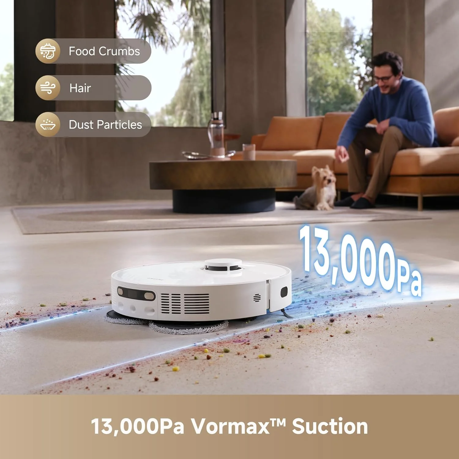 جاروبرقی رباتیک Dreame D20 Ultra، تمیز کننده و خشک کننده خودکار، قدرت مکش 13000Pa، قابلیت بالا بردن طی، تخلیه خودکار تا 100 روز، عمر باتری 370 دقیقه، نگهداری آسان