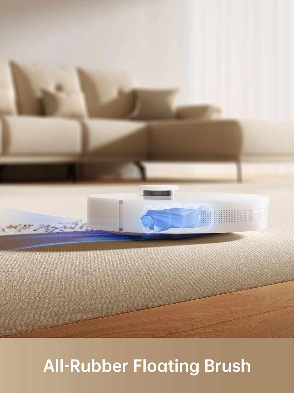 جاروبرقی رباتیک خودکار Dreame D10 Plus Gen 2 با تخلیه خودکار، قدرت مکش 6000 پاسکال، جمع آوری گرد و غبار تا 90 روز، مسیریابی LiDAR، مناسب برای فرش و موی حیوانات خانگی، زمان کارکرد طولانی 285 دقیقه