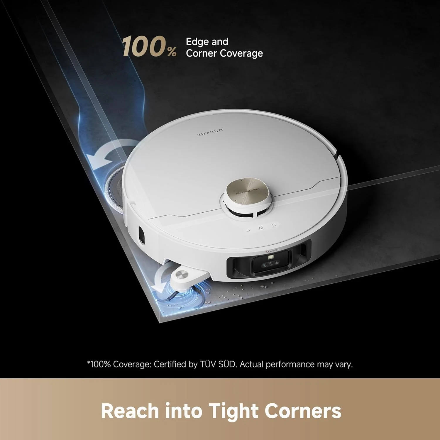 جاروبرقی ربات و تی شوی Dreame L40s Pro Ultra سفید، مکش قدرتمند 19000Pa، برس های ضد گره خوردگی دوگانه، برس جانبی قابل بلند شدن، شستشوی تی با آب داغ 75 درجه سانتیگراد، عبور از موانع 4 سانتی متری